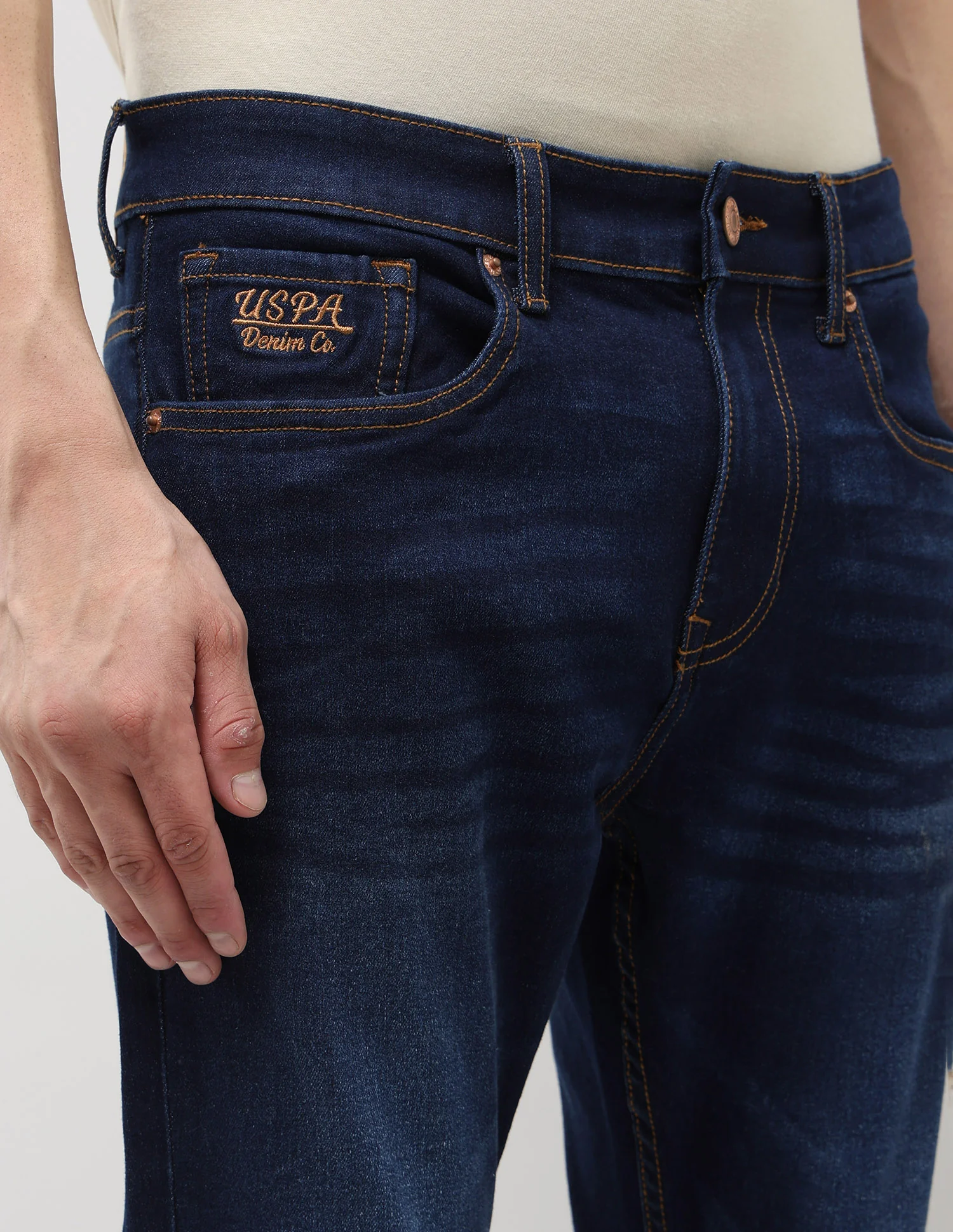 Henry Tapered Fit Blue Jeans - Image 7