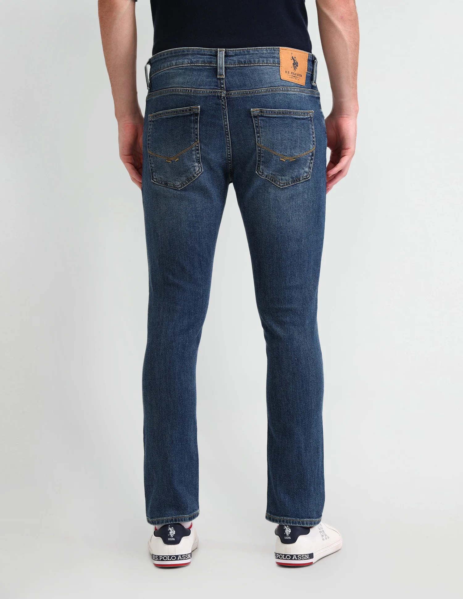 Henry Tapered Fit Cropped Blue Jeans - Image 5
