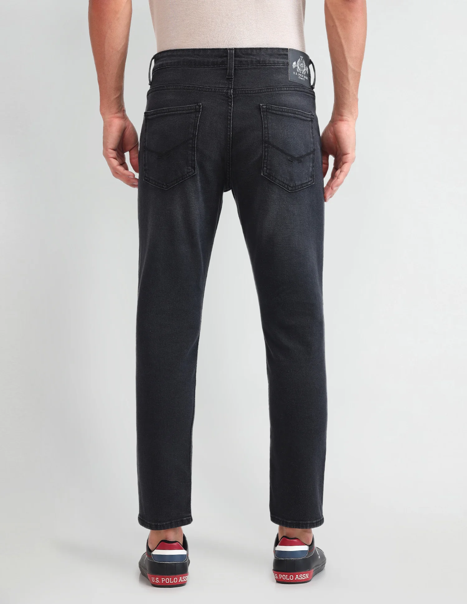 Henry Tapered Fit Cropped Grey Jeans - Image 5