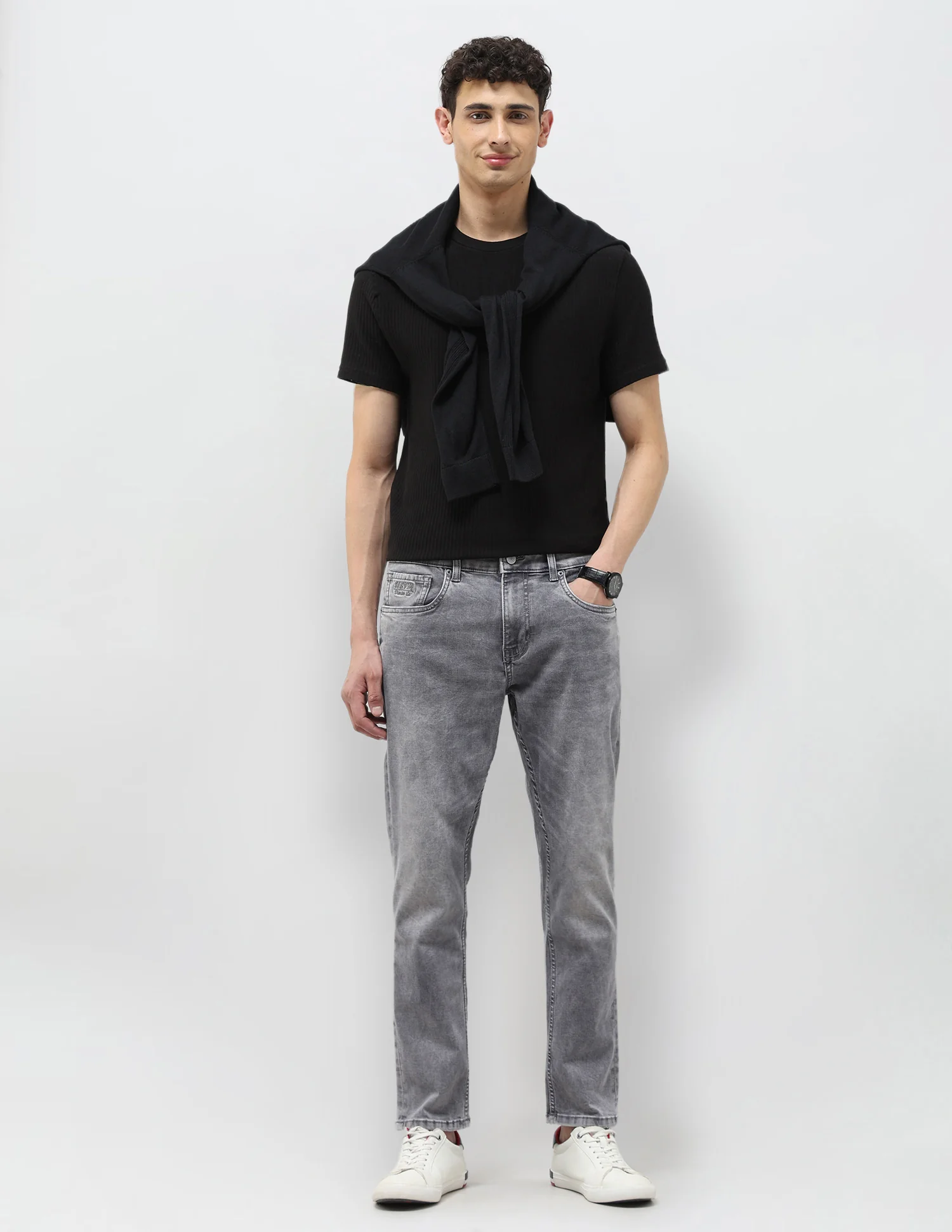 Henry Tapered Fit Grey Jeans - Image 3