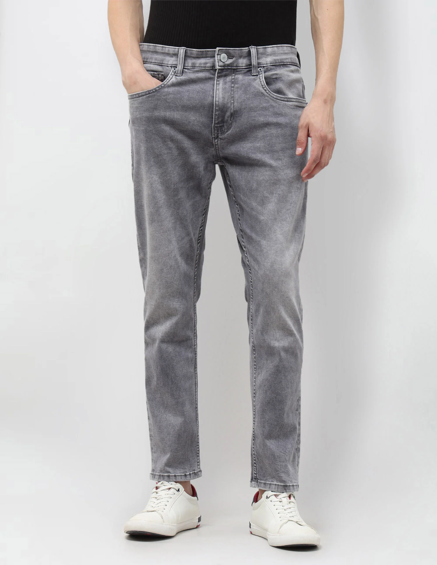 Henry Tapered Fit Grey Jeans - Image 6