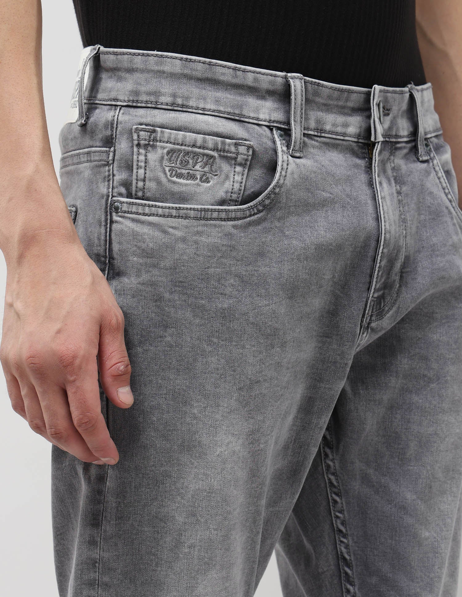 Henry Tapered Fit Grey Jeans - Image 7