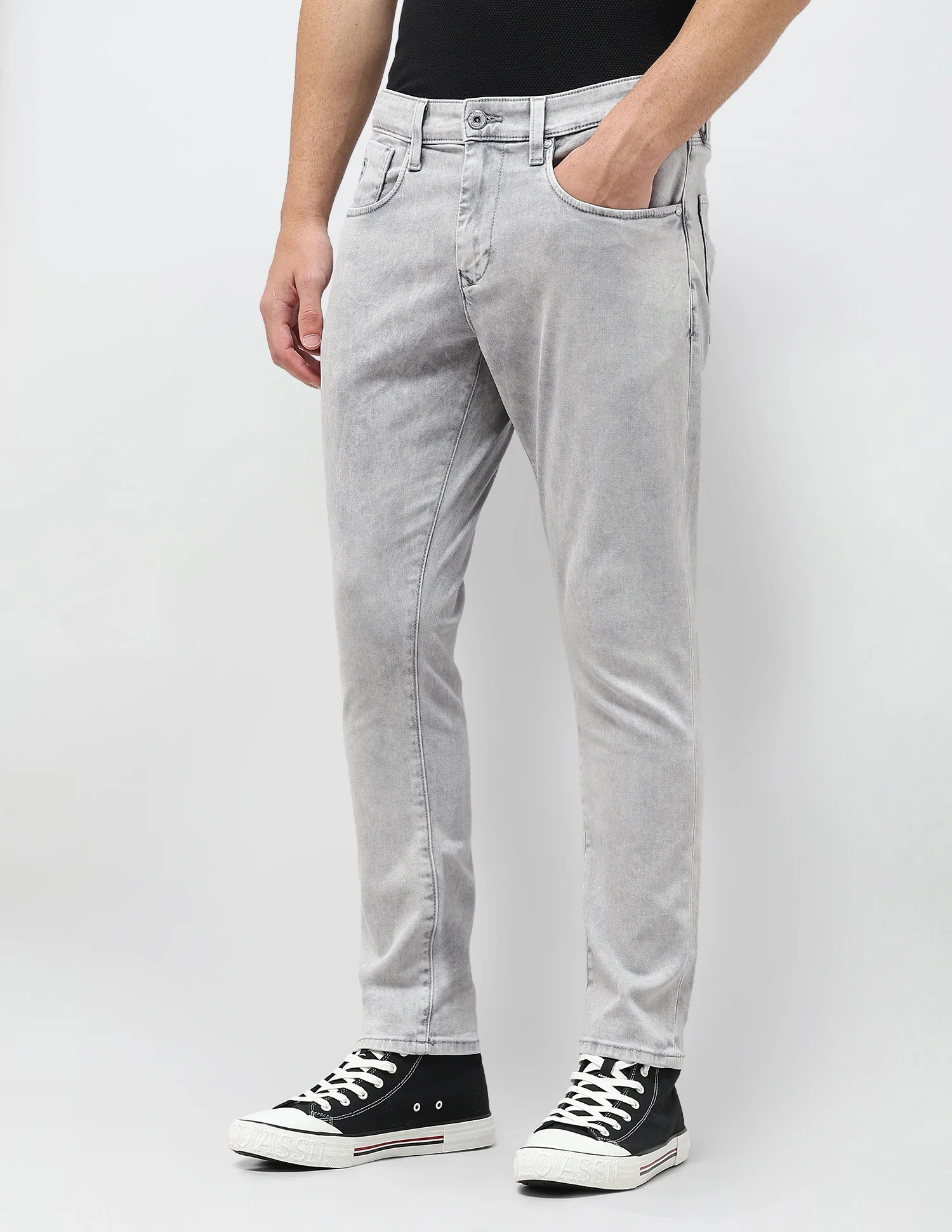 Henry Tapered Fit Grey Jeans - Image 4