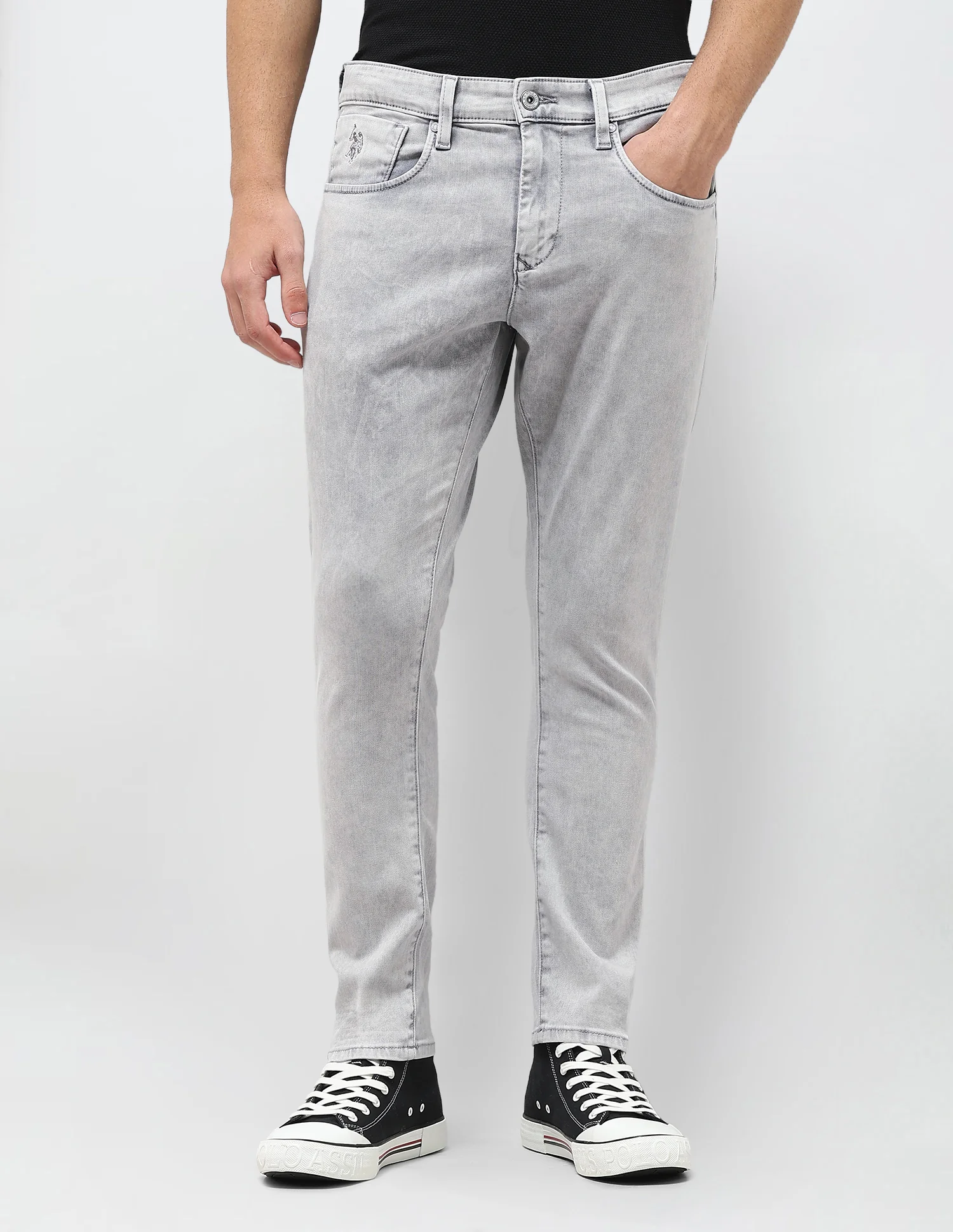 Henry Tapered Fit Grey Jeans - Image 6