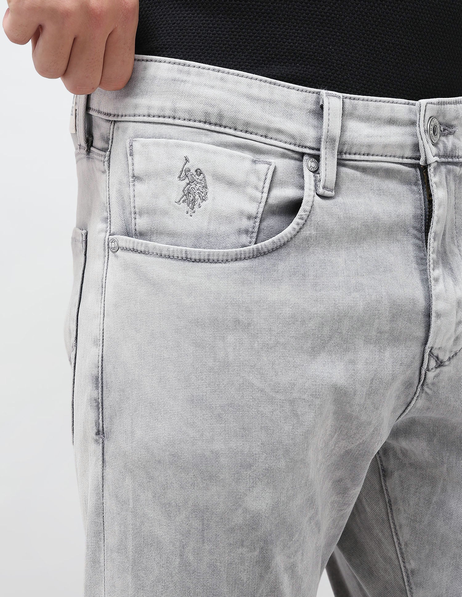 Henry Tapered Fit Grey Jeans - Image 7