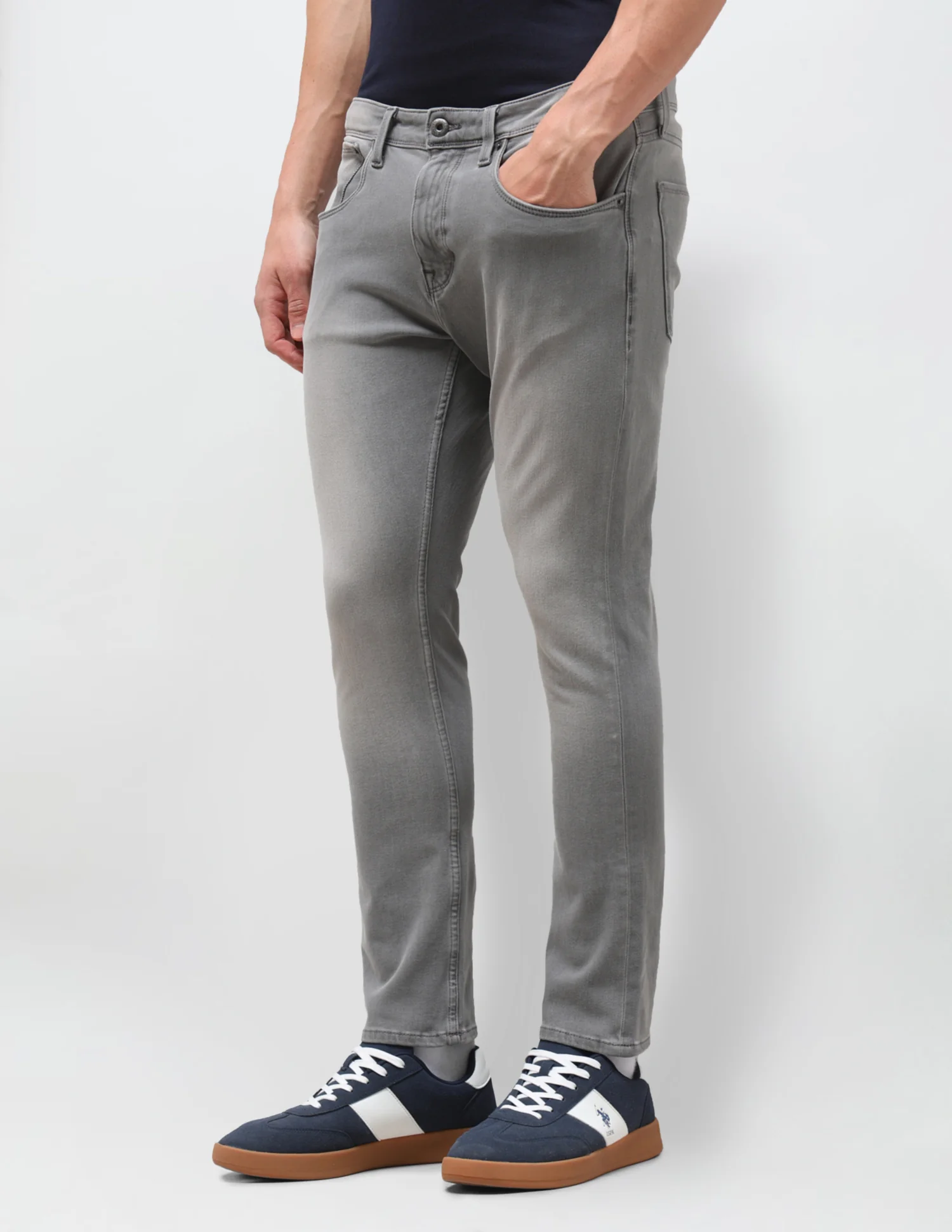 Henry Tapered Fit Grey Jeans - Image 4