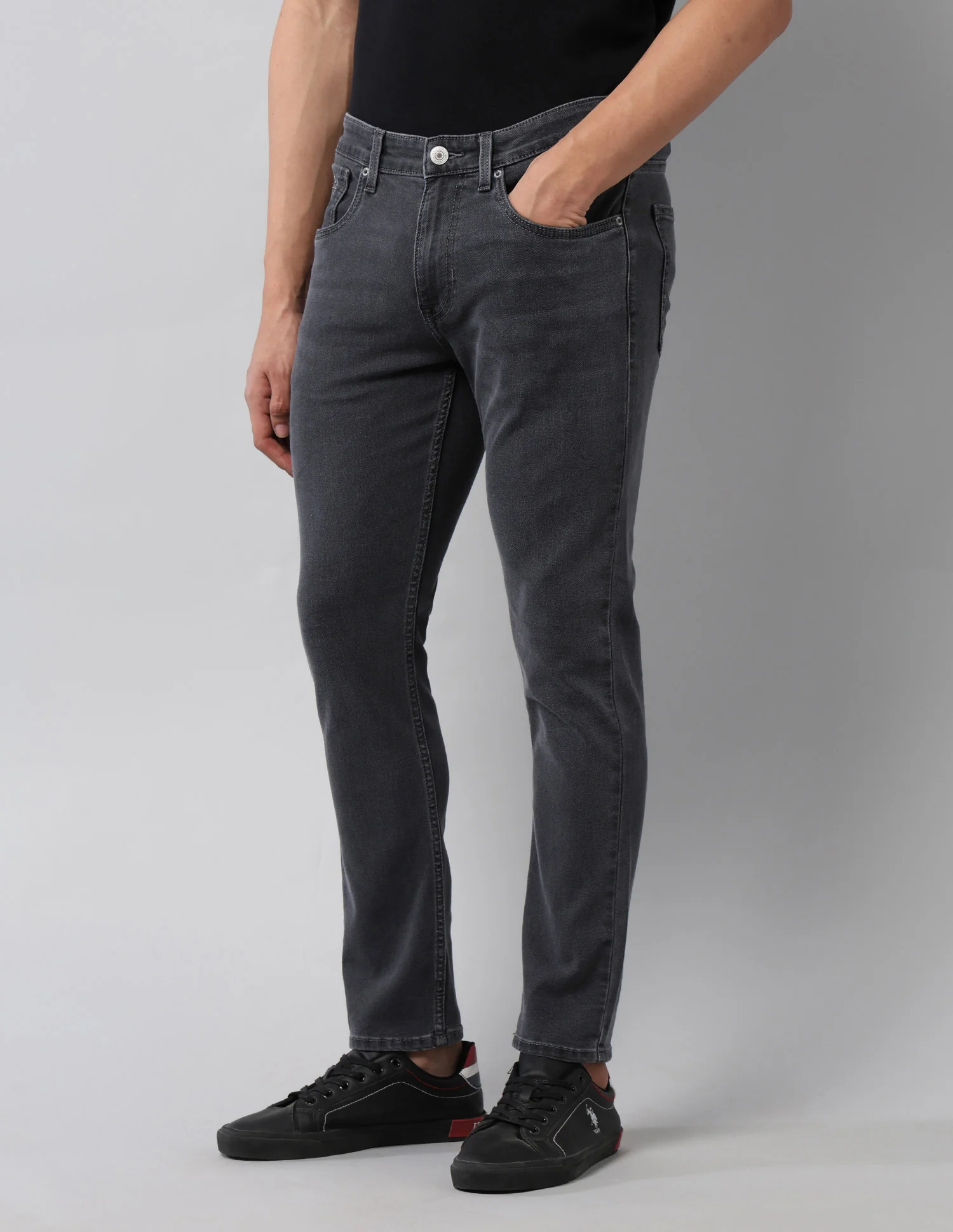 Henry Tapered Fit Grey Jeans - Image 4