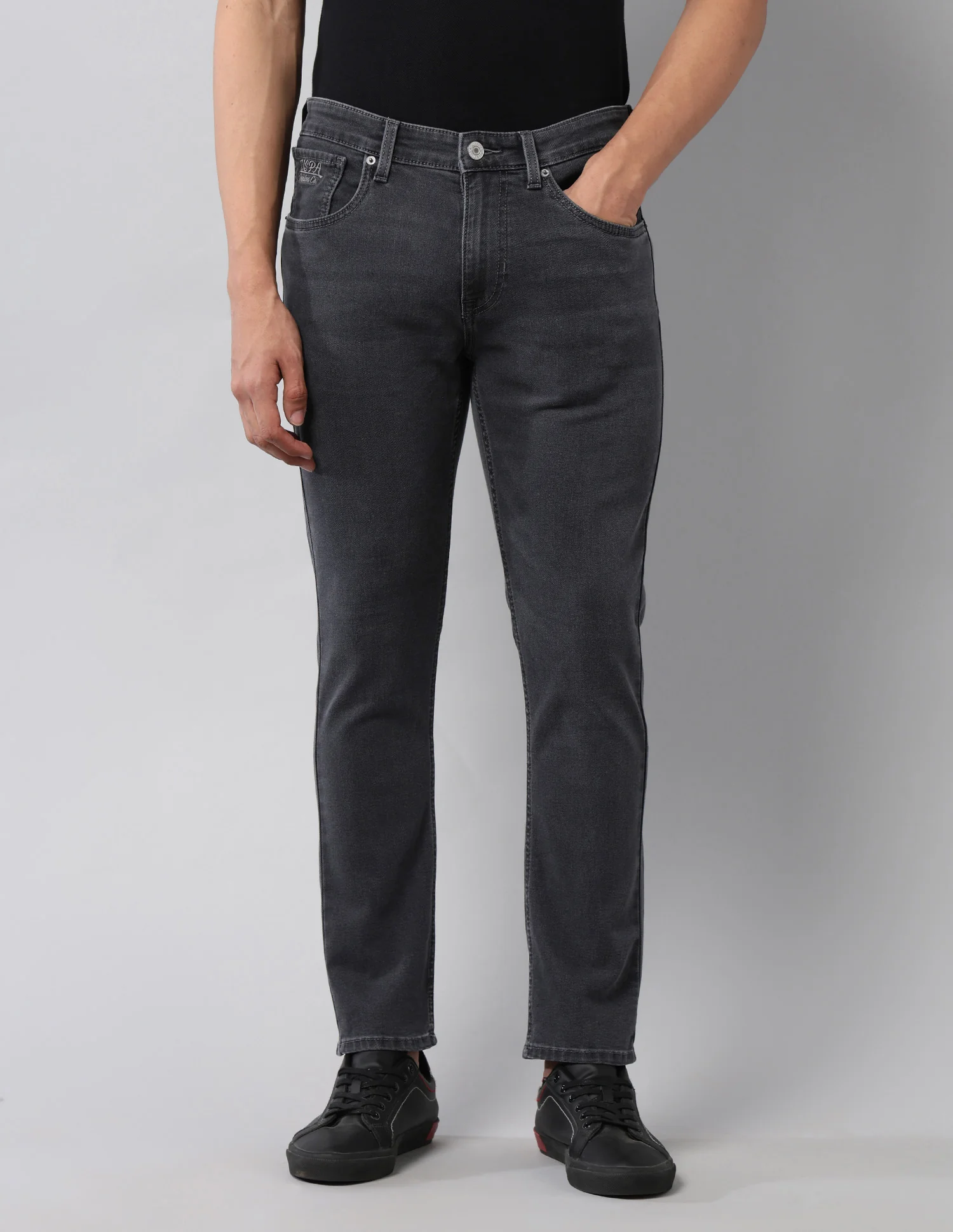 Henry Tapered Fit Grey Jeans - Image 6
