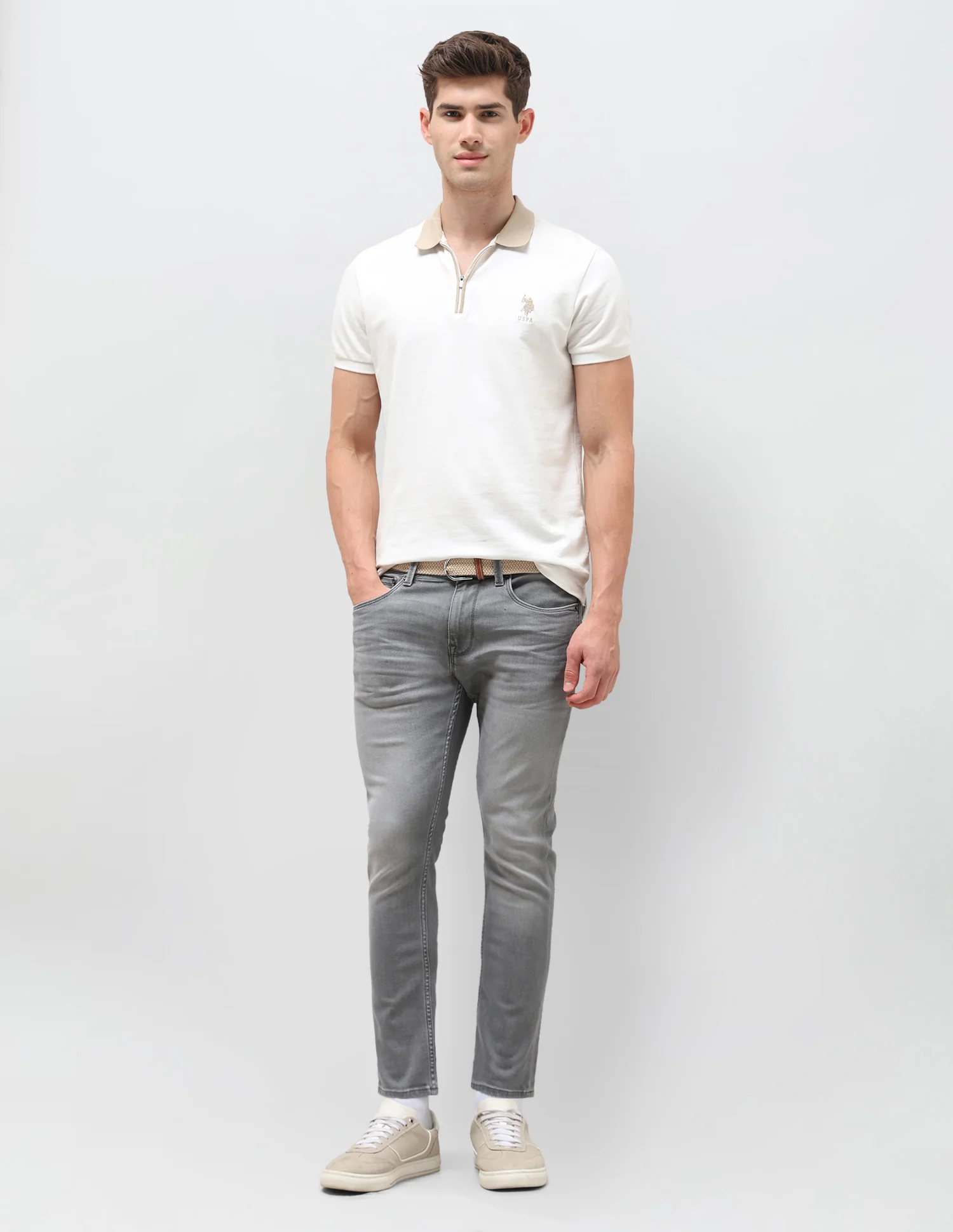 Henry Tapered Fit Grey Jeans - Image 3