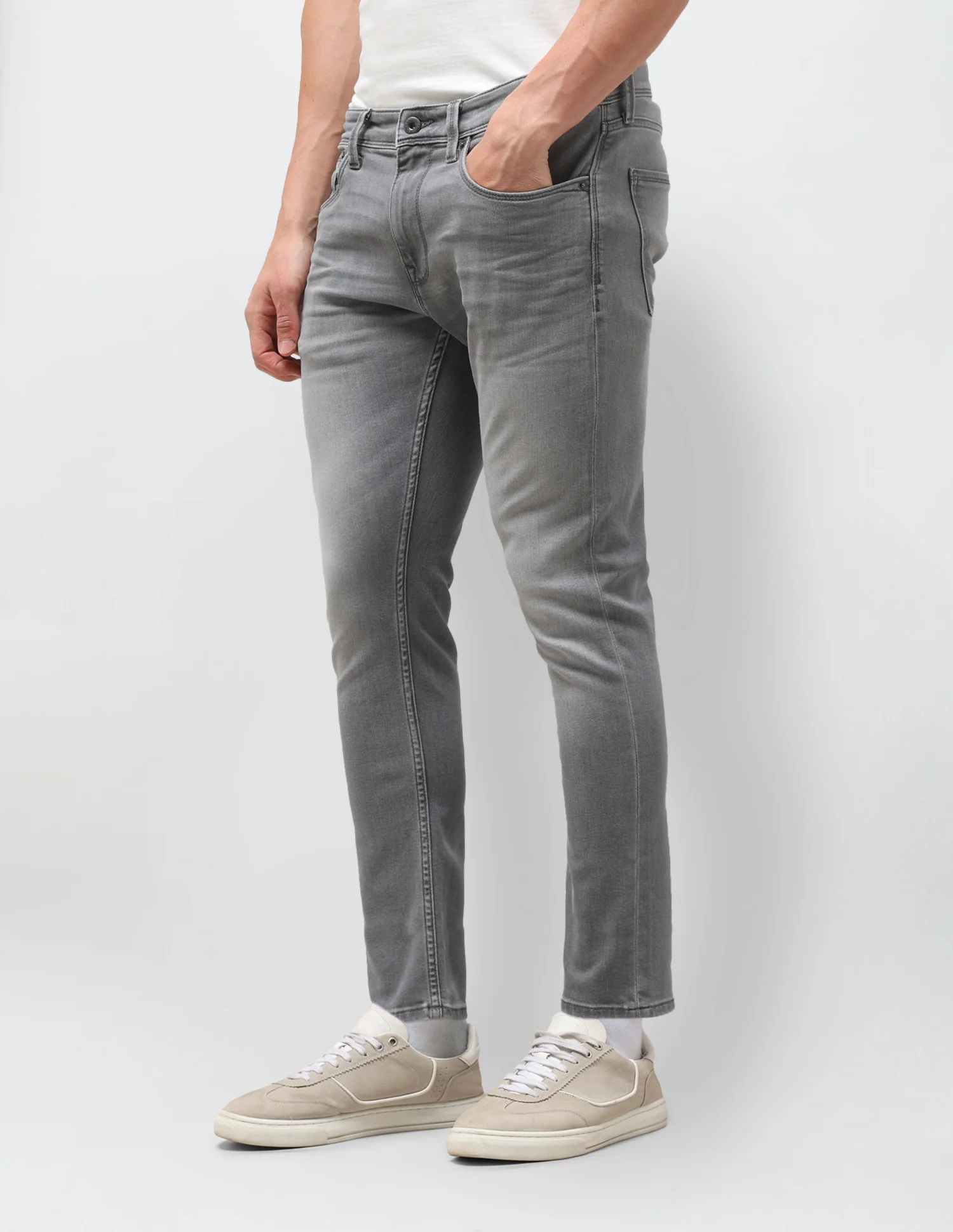Henry Tapered Fit Grey Jeans - Image 4