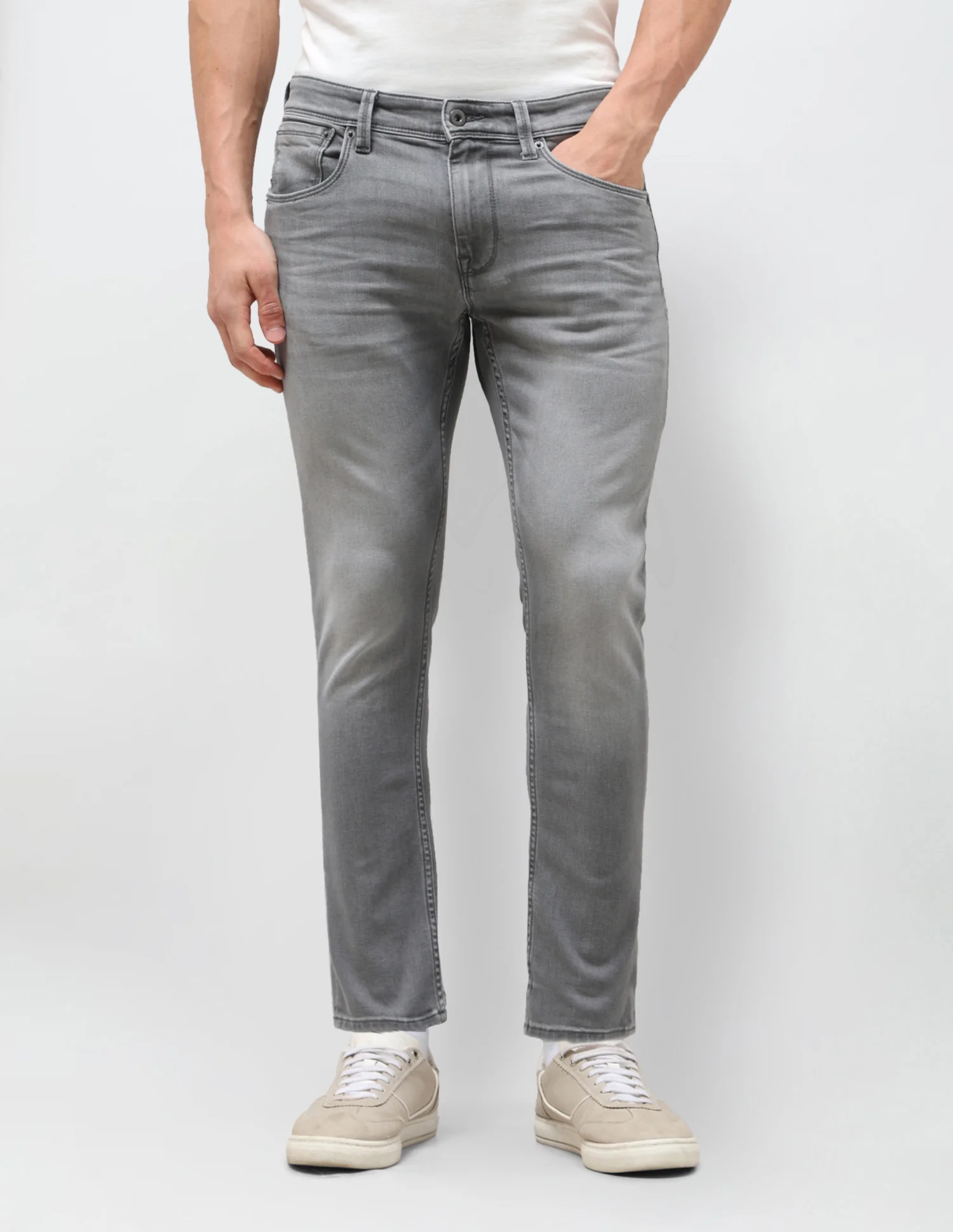 Henry Tapered Fit Grey Jeans - Image 6