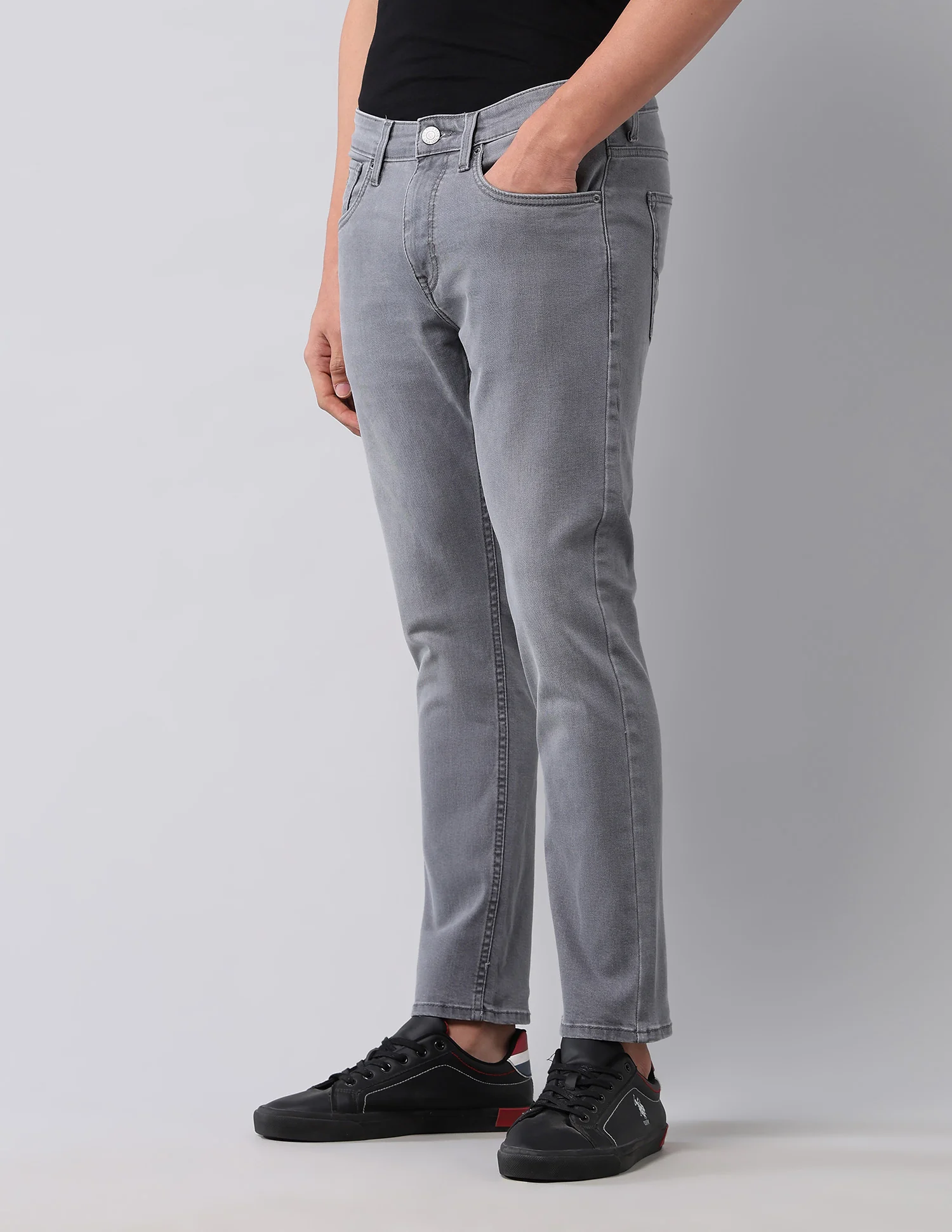 Henry Tapered Fit Grey Jeans - Image 4