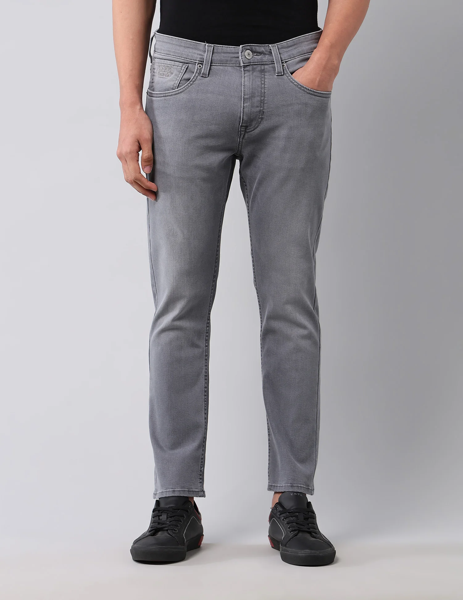 Henry Tapered Fit Grey Jeans - Image 6