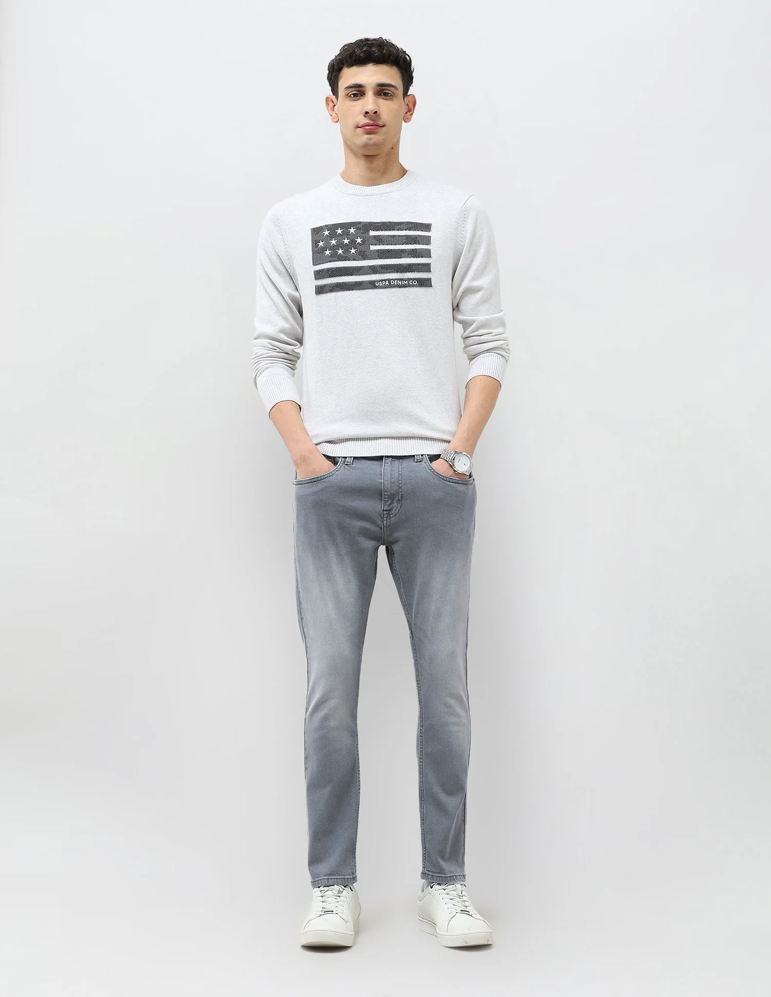 Henry Tapered Fit Stone Washed Jeans - Image 3