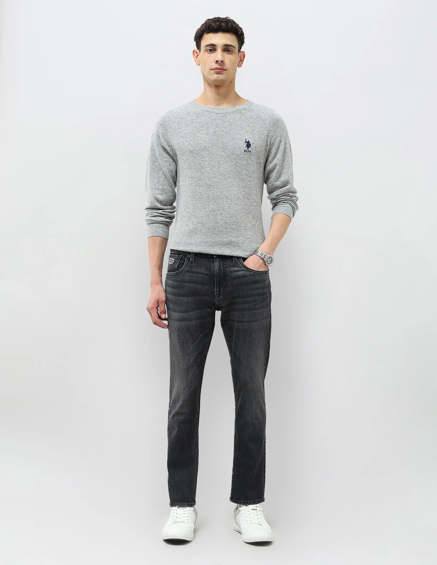 Henry Tapered Fit Whiskered Jeans - Image 3