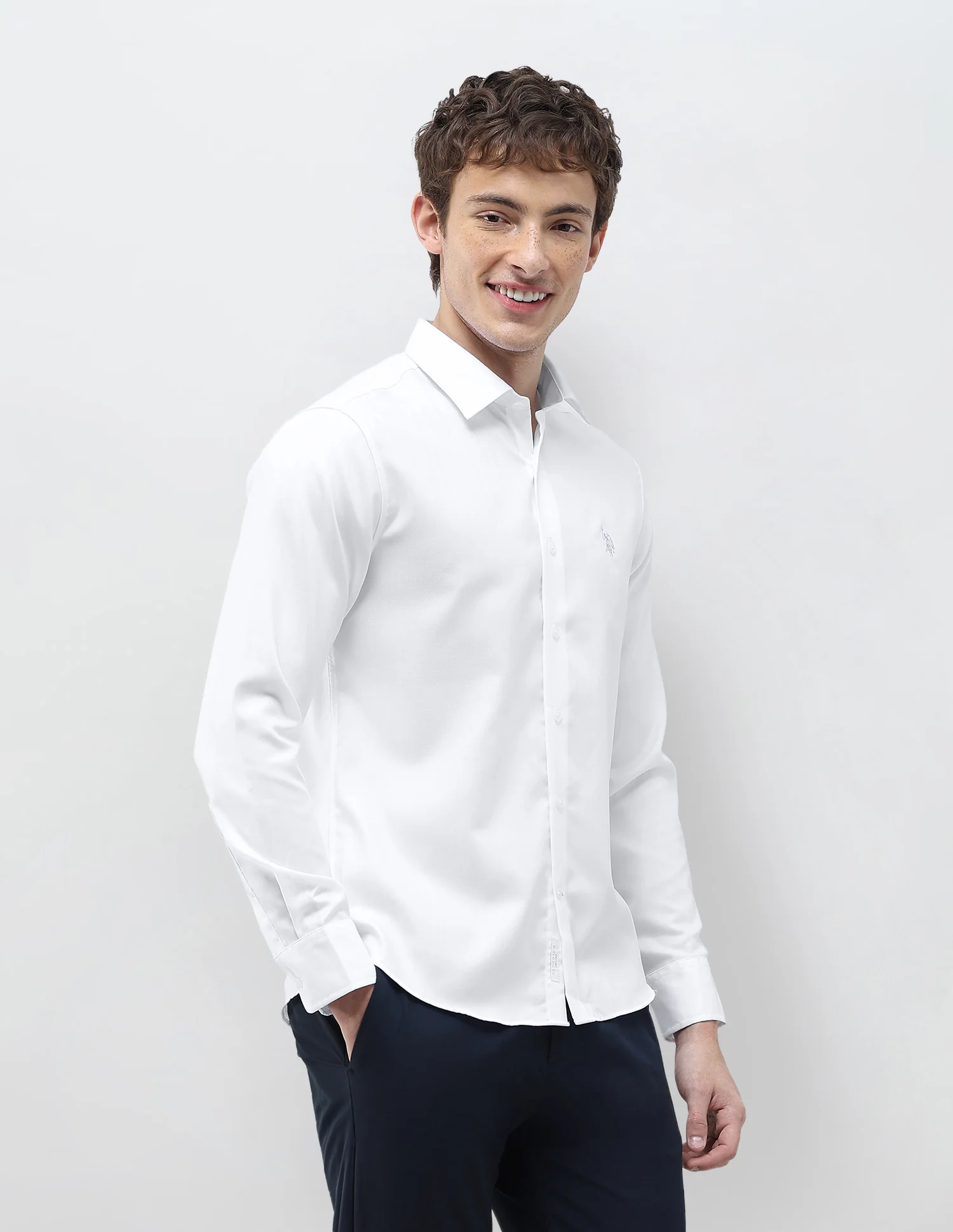 Herringbone Tailored Fit Shirt - Image 4