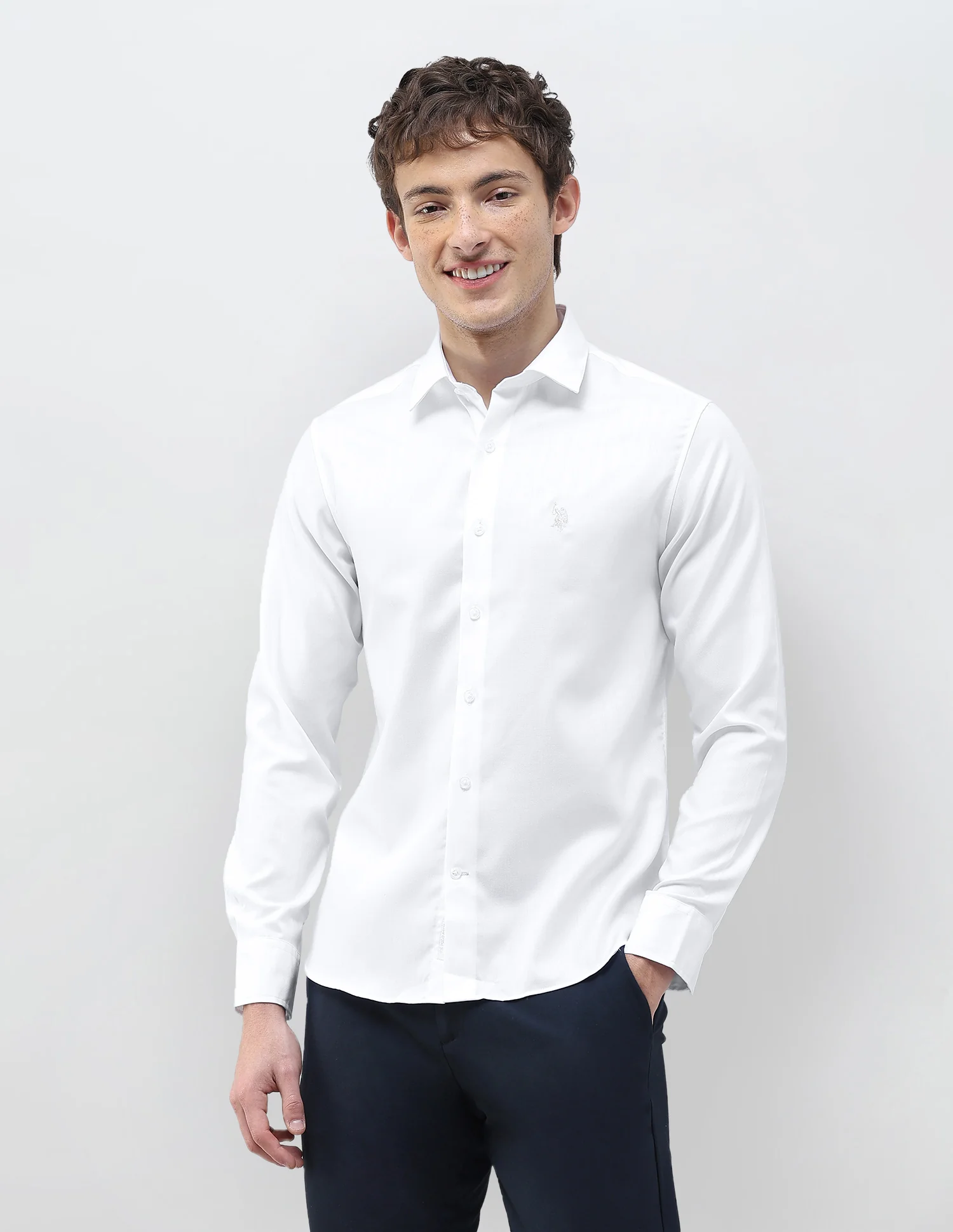 Herringbone Tailored Fit Shirt - Image 6