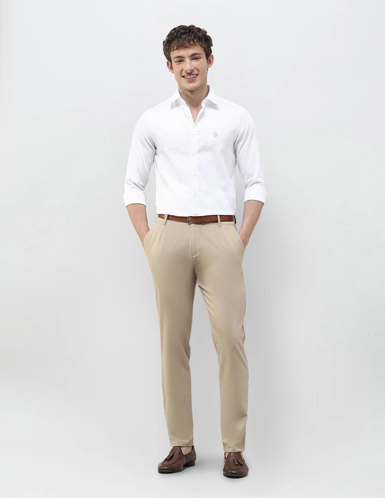 Herringbone Tailored Fit Shirt - Image 3