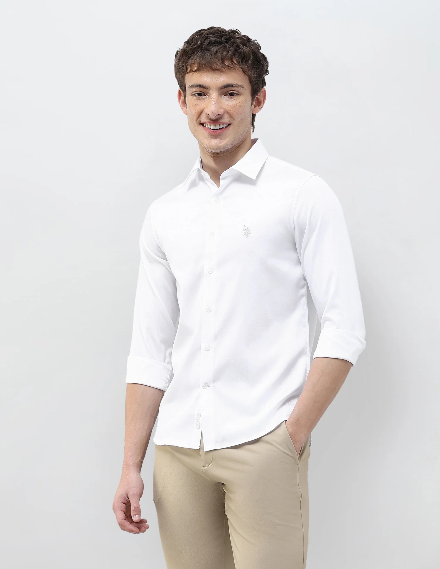 Herringbone Tailored Fit Shirt - Image 4