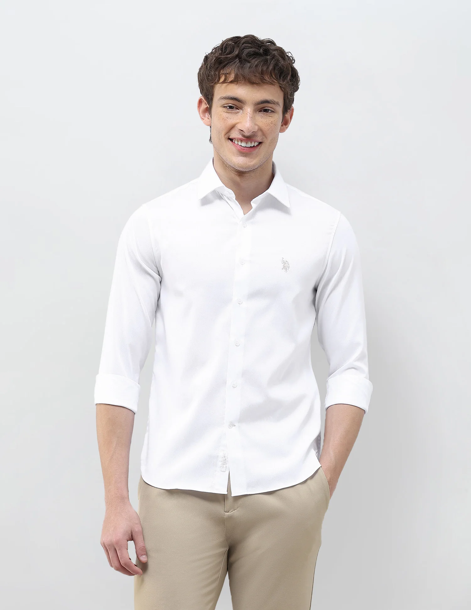 Herringbone Tailored Fit Shirt - Image 6