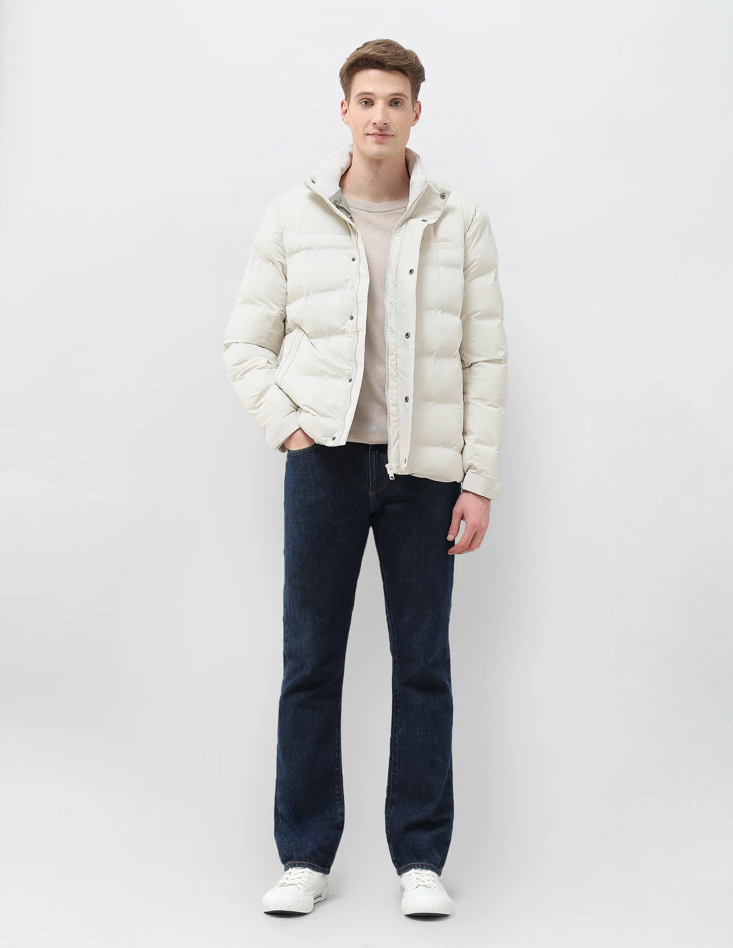 High Neck Regular Fit Smart Heat Jacket - Image 3