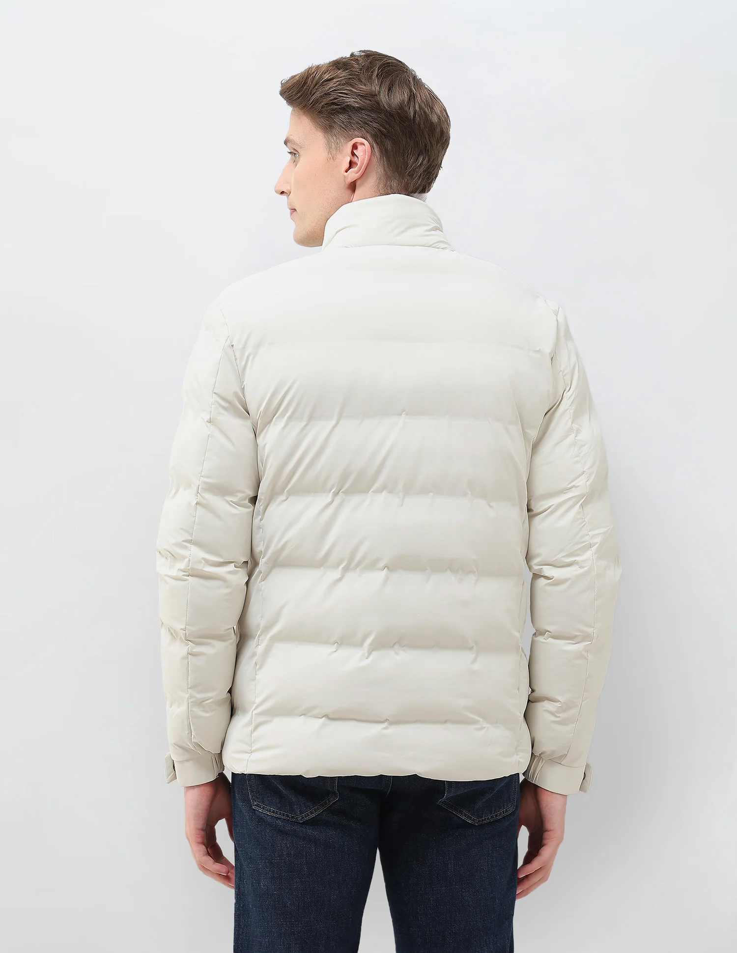 High Neck Regular Fit Smart Heat Jacket - Image 5