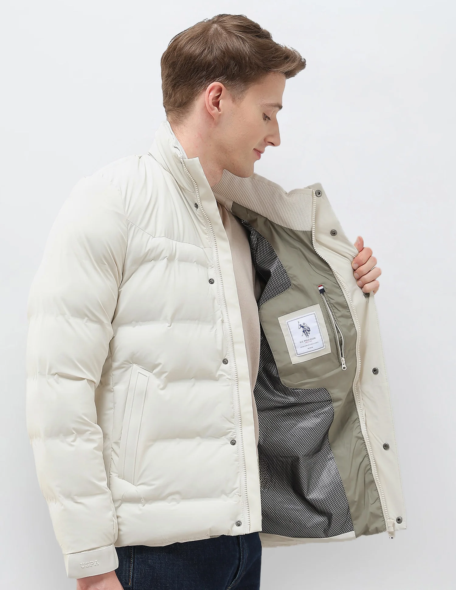 High Neck Regular Fit Smart Heat Jacket - Image 8