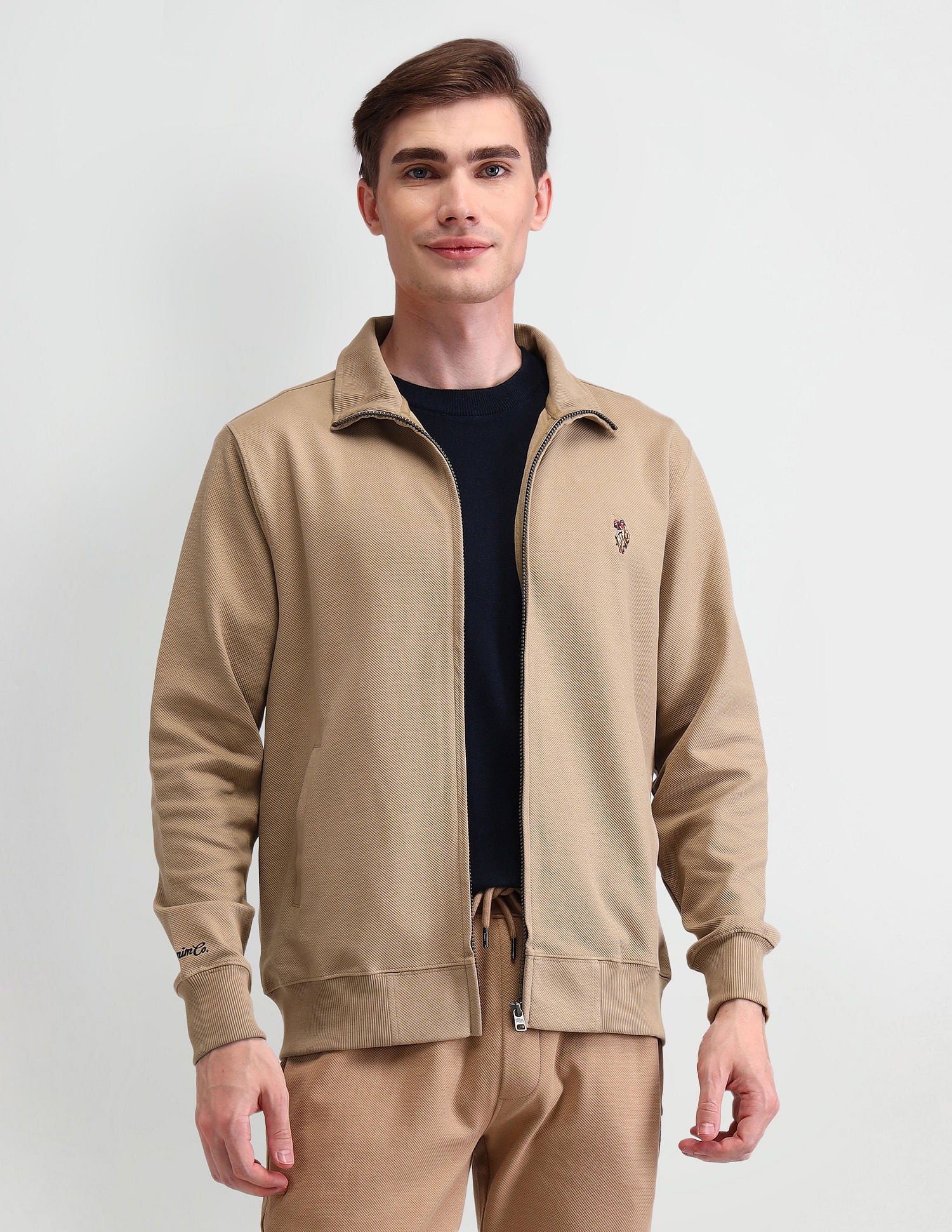 High Neck Slim Fit Sweatshirt