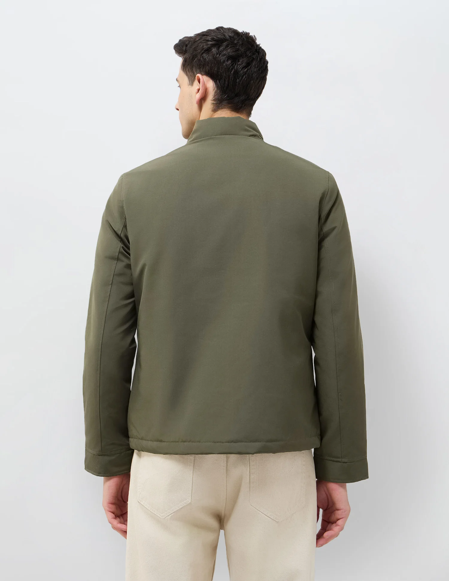 High Neck Solid Jacket - Image 5