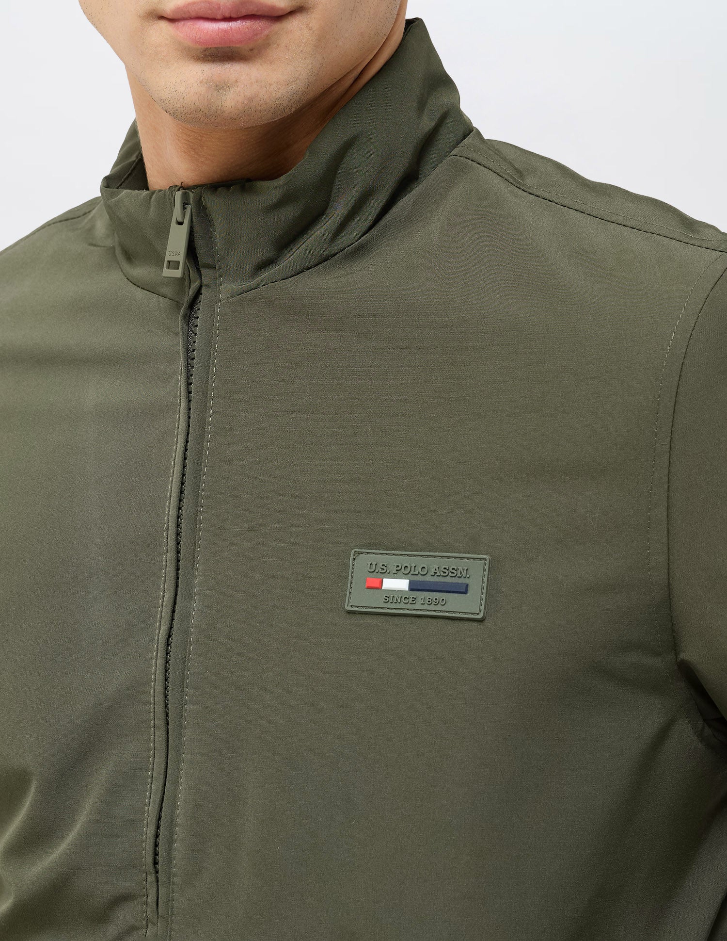 High Neck Solid Jacket - Image 7
