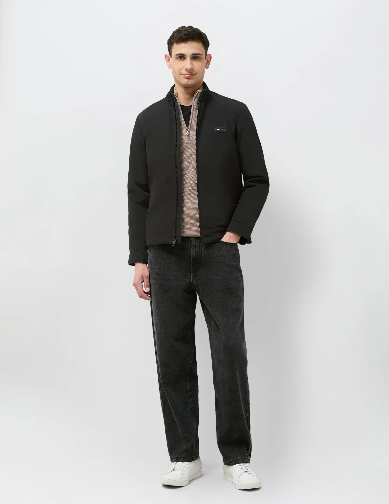 High Neck Solid Jacket - Image 3