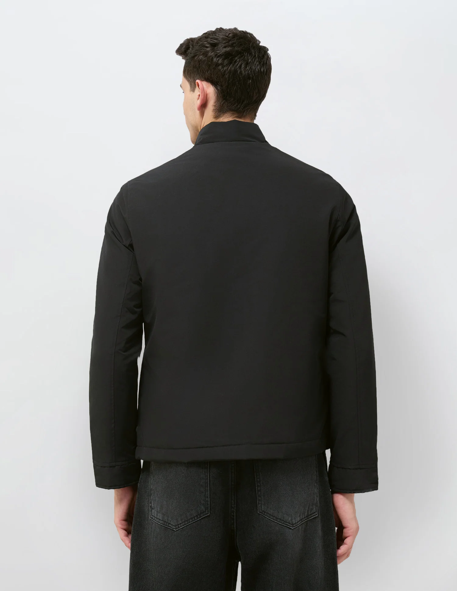 High Neck Solid Jacket - Image 5