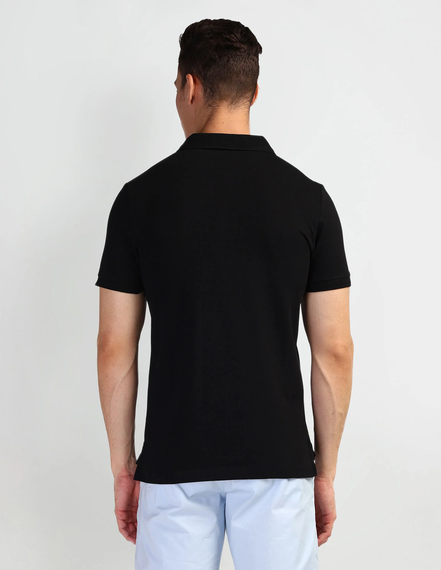 Horizontal Stripe Muscle Fit Polo Shirt - Image 5