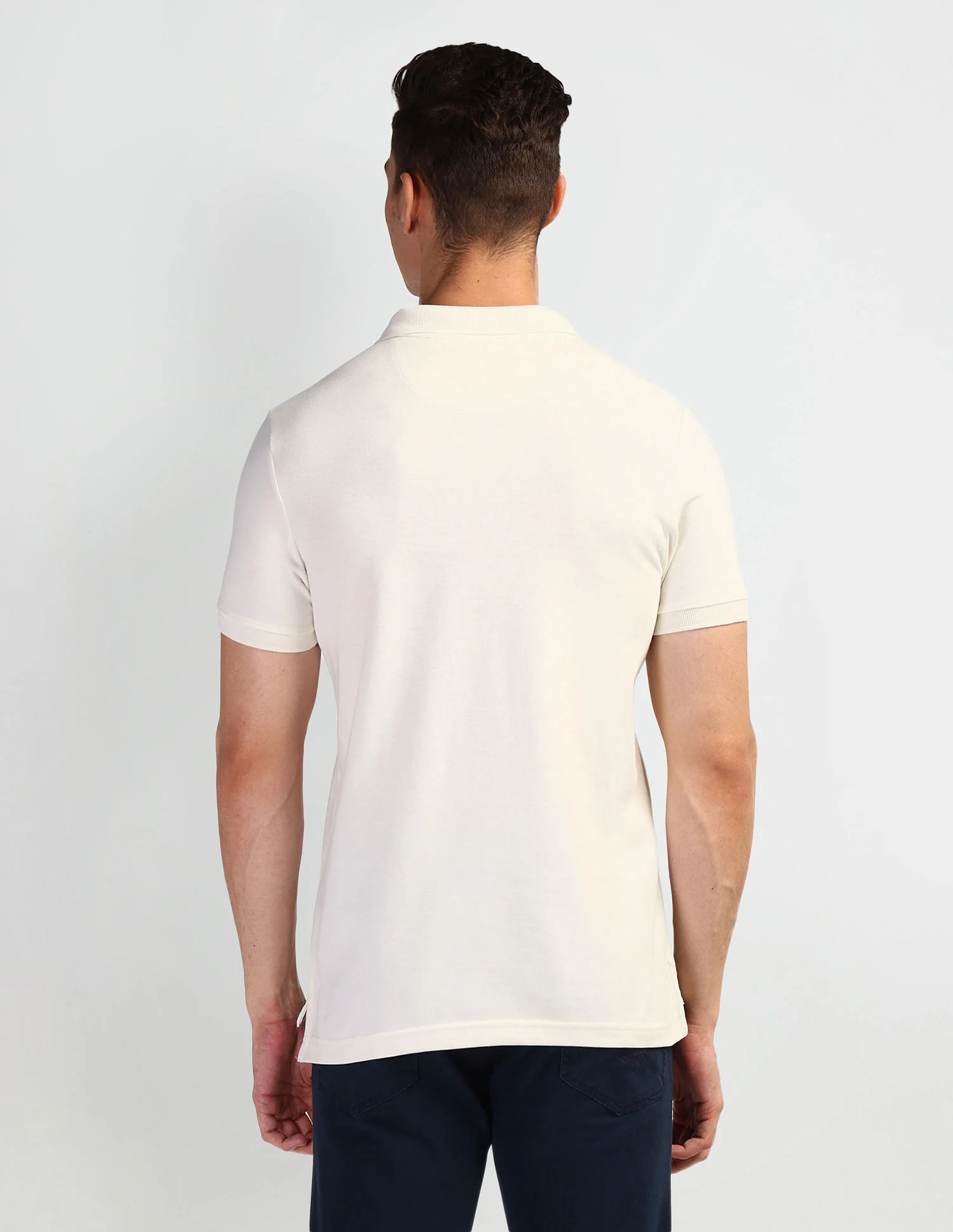 Horizontal Stripe Muscle Fit Polo Shirt - Image 5