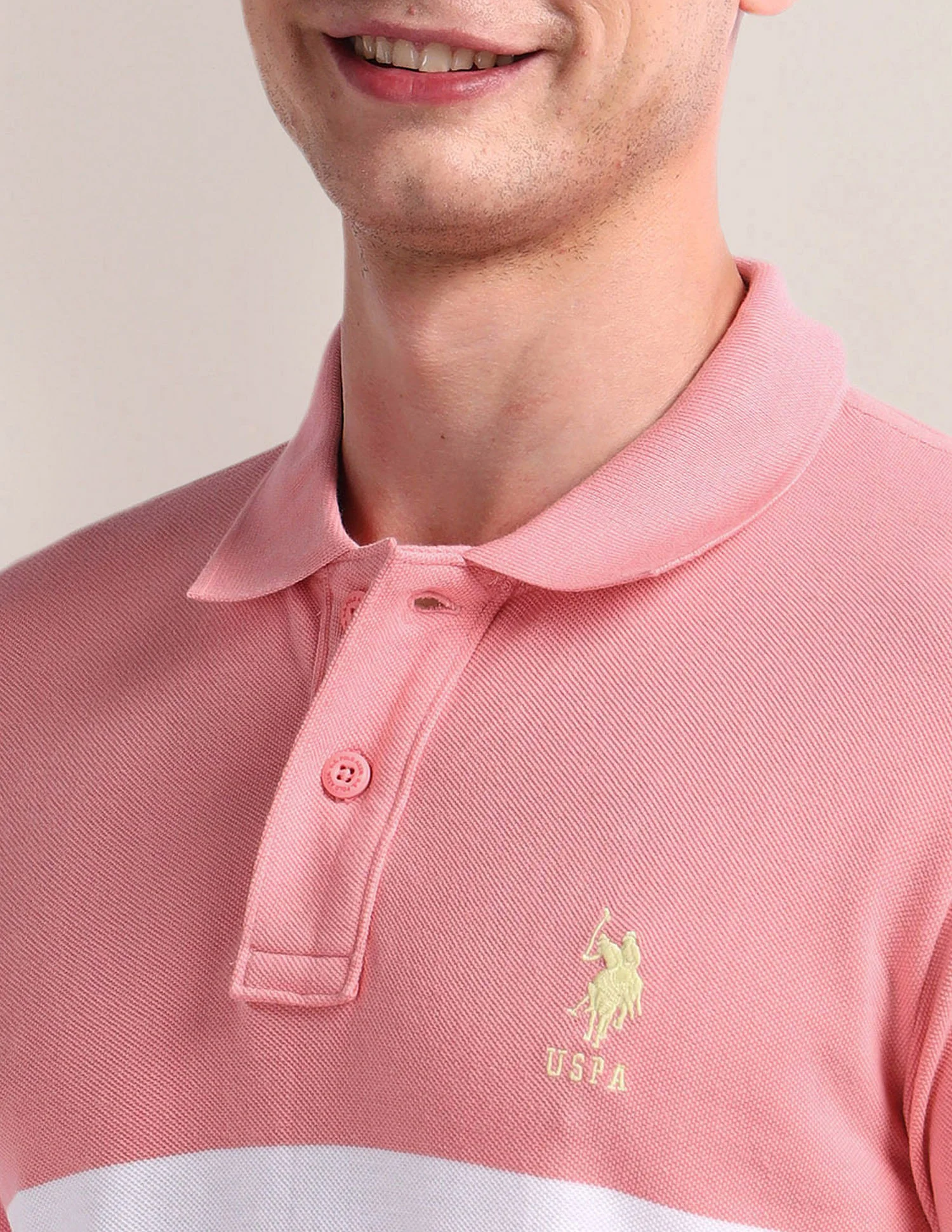 Horizontal Stripe Slim Polo Shirt - Image 7