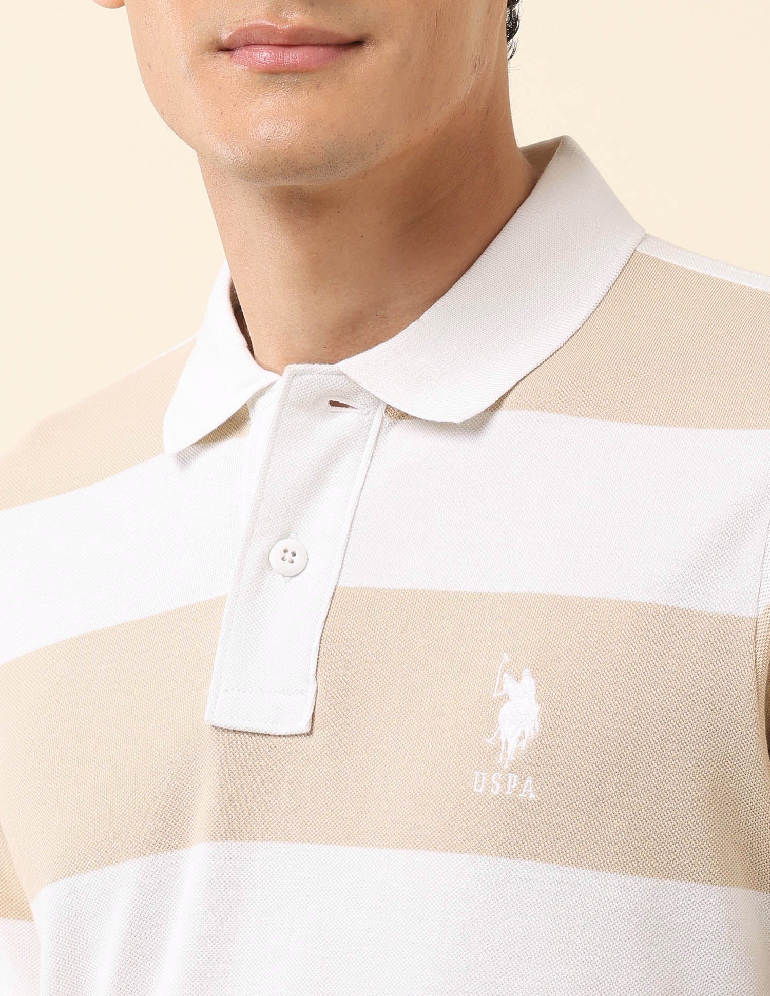 Horizontal Striped Classic Polo Shirt - Image 7