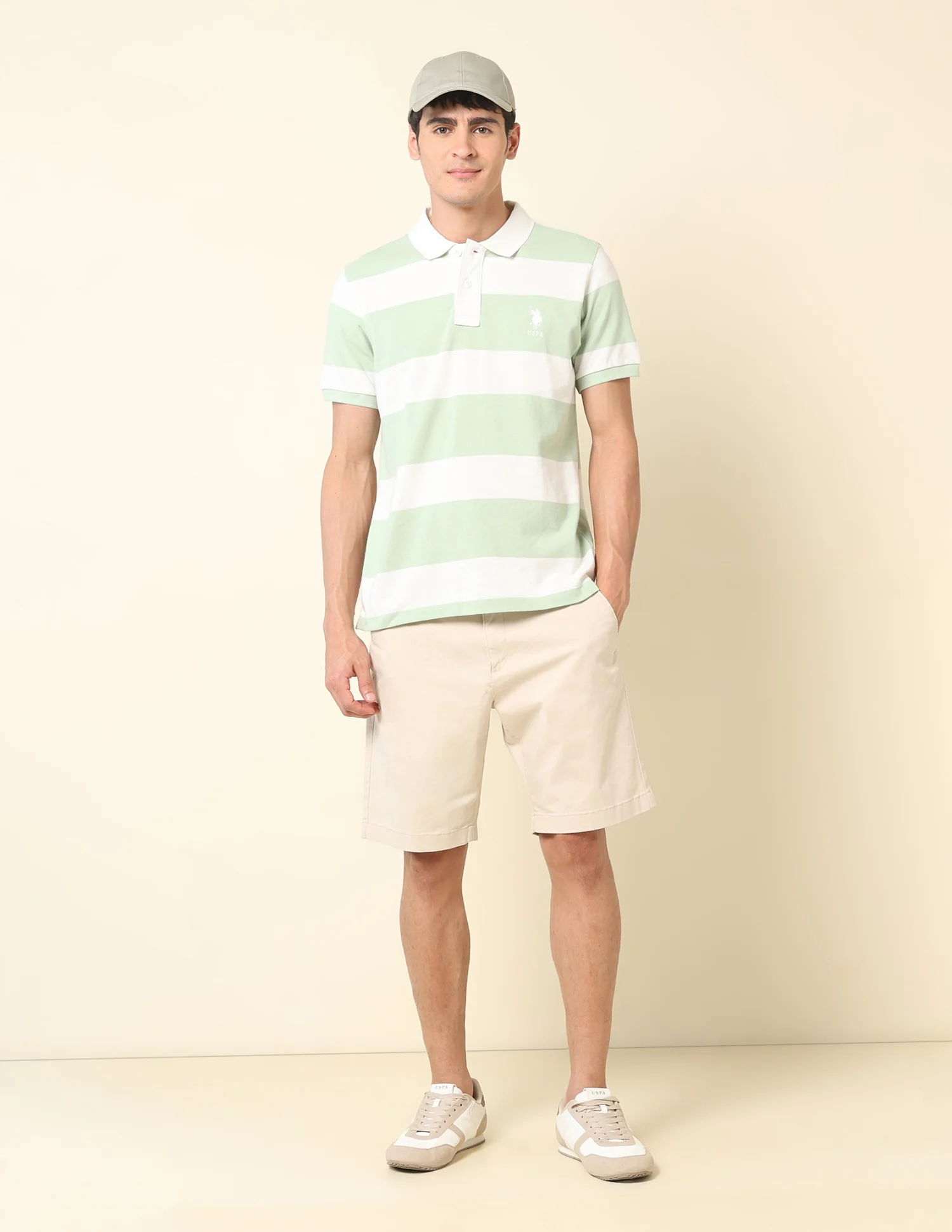 Horizontal Striped Classic Polo Shirt - Image 3