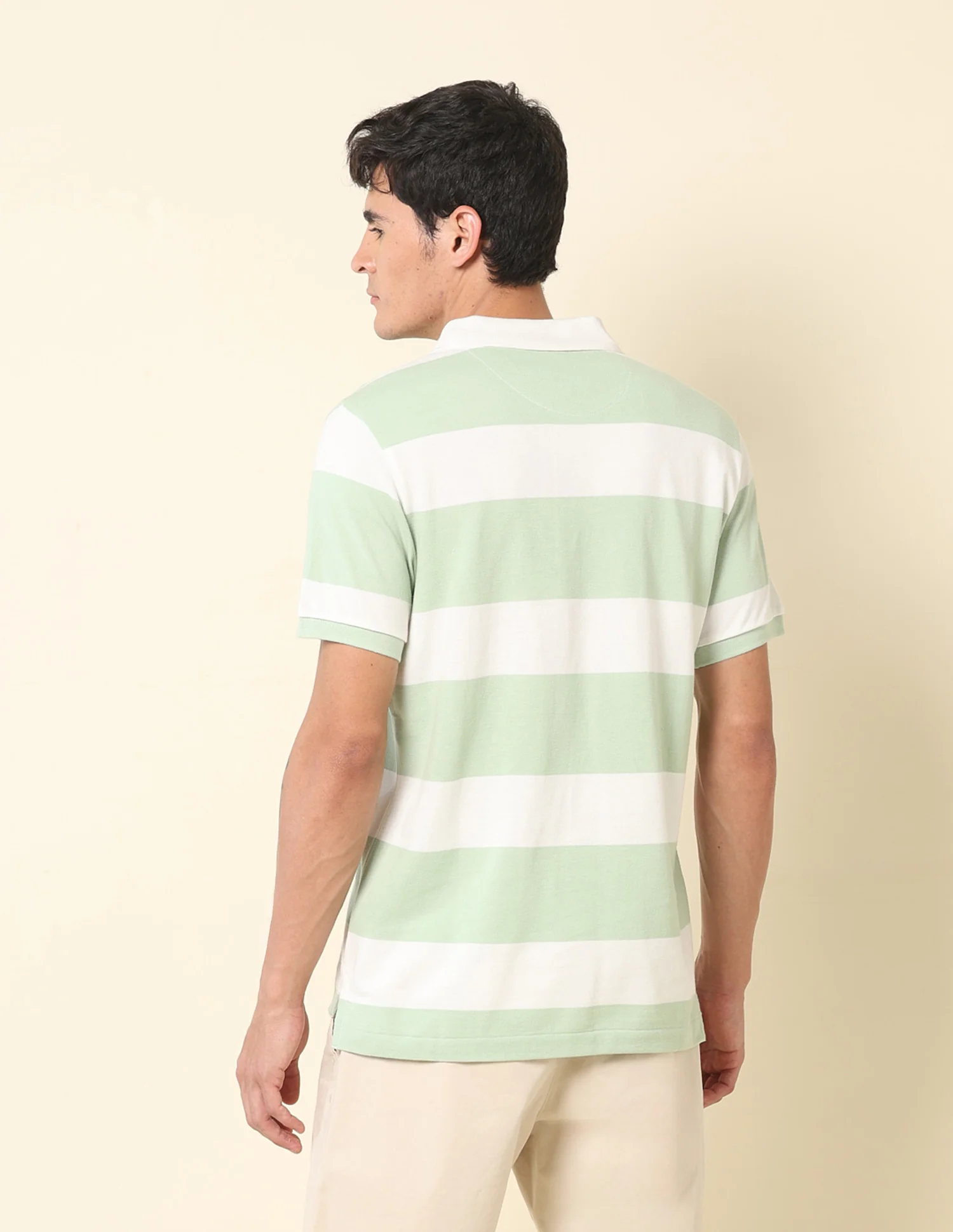 Horizontal Striped Classic Polo Shirt - Image 5