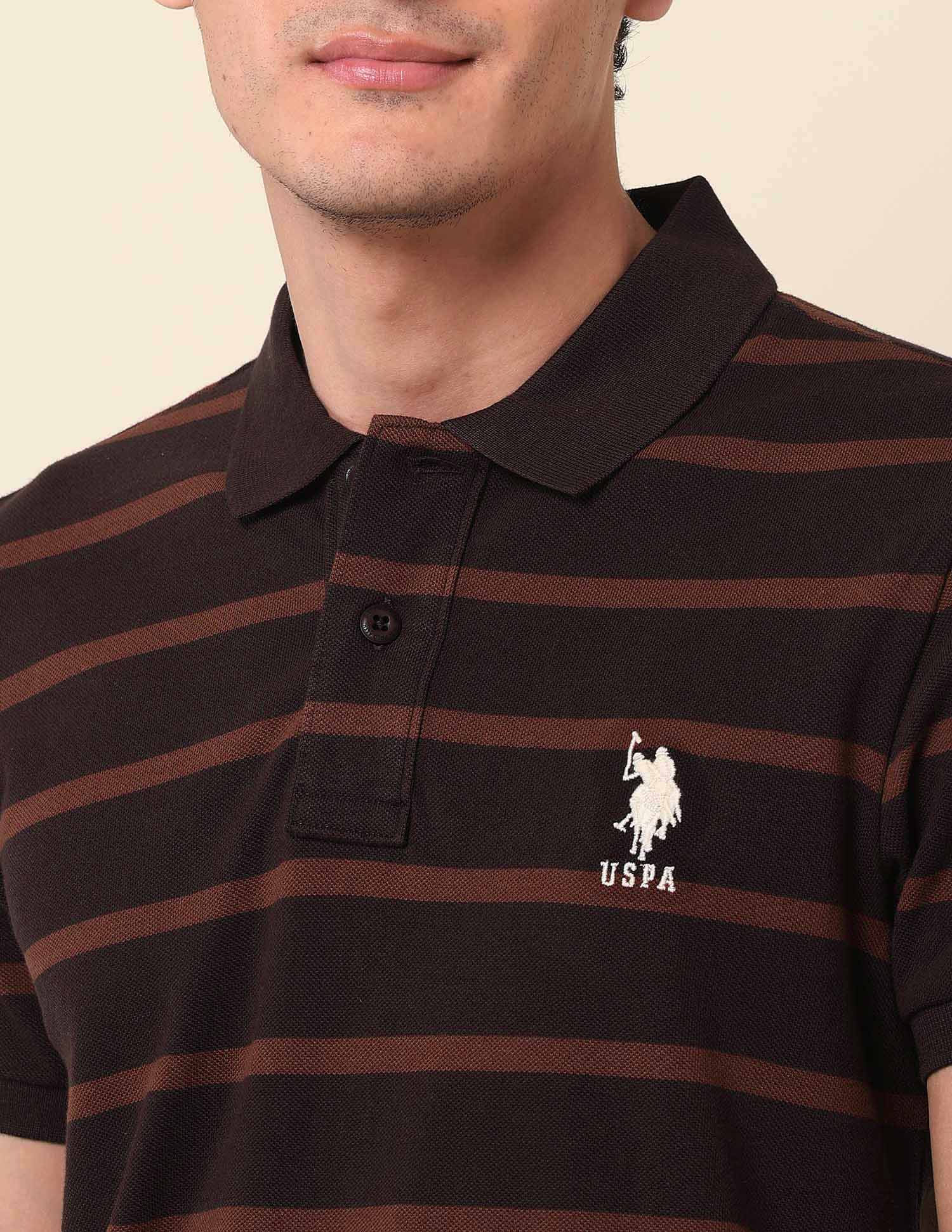 Horizontal Striped Classic Polo Shirt - Image 7
