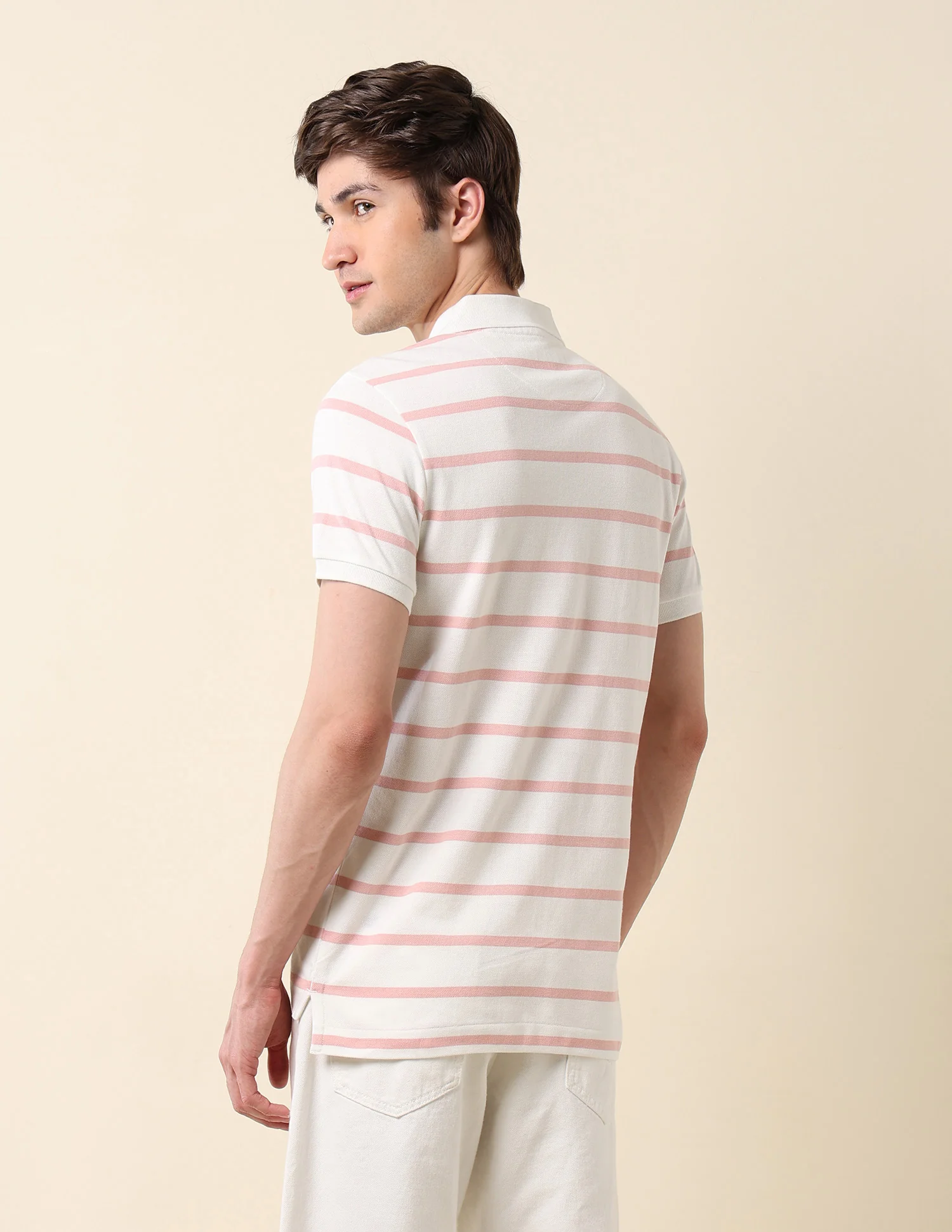 Horizontal Striped Classic Polo Shirt - Image 5