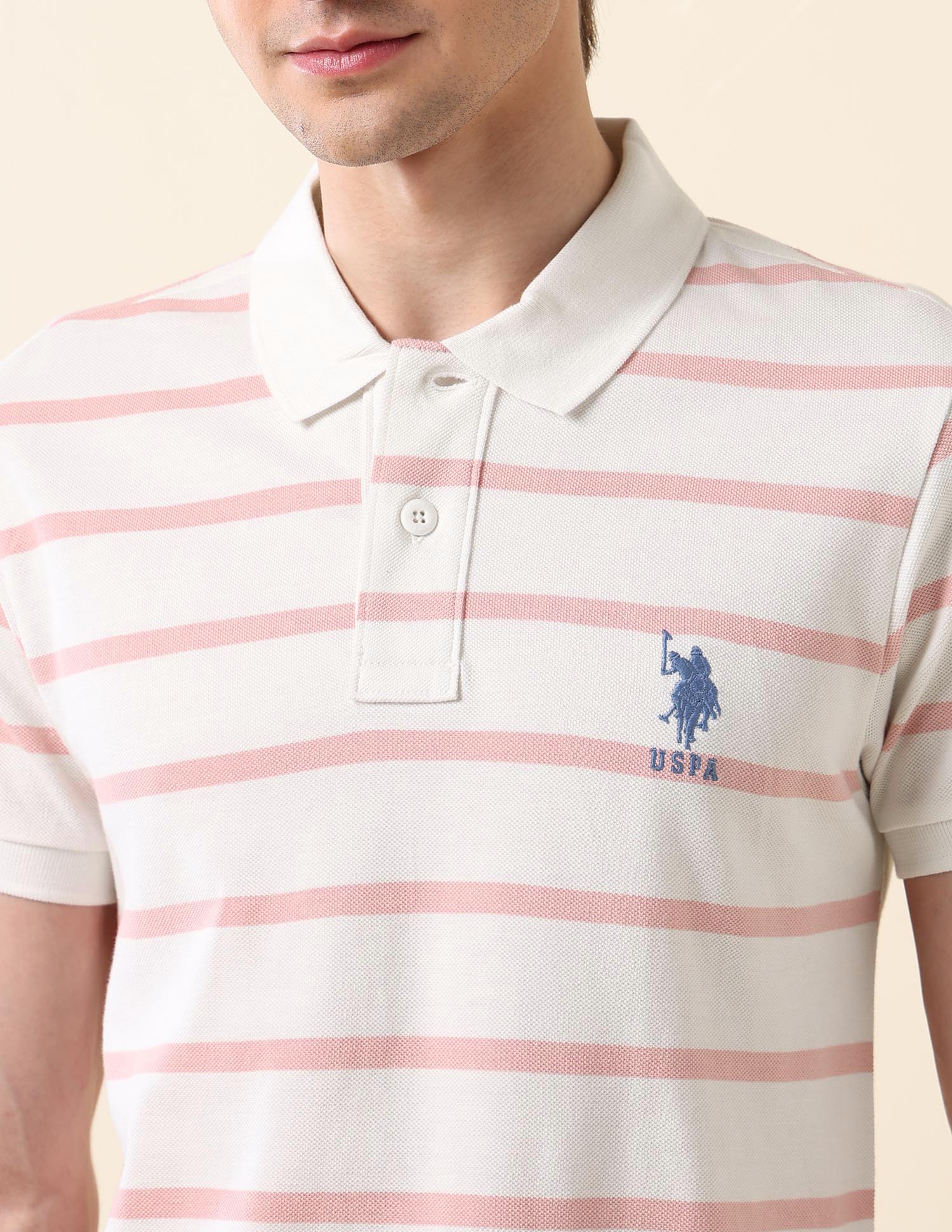 Horizontal Striped Classic Polo Shirt - Image 7