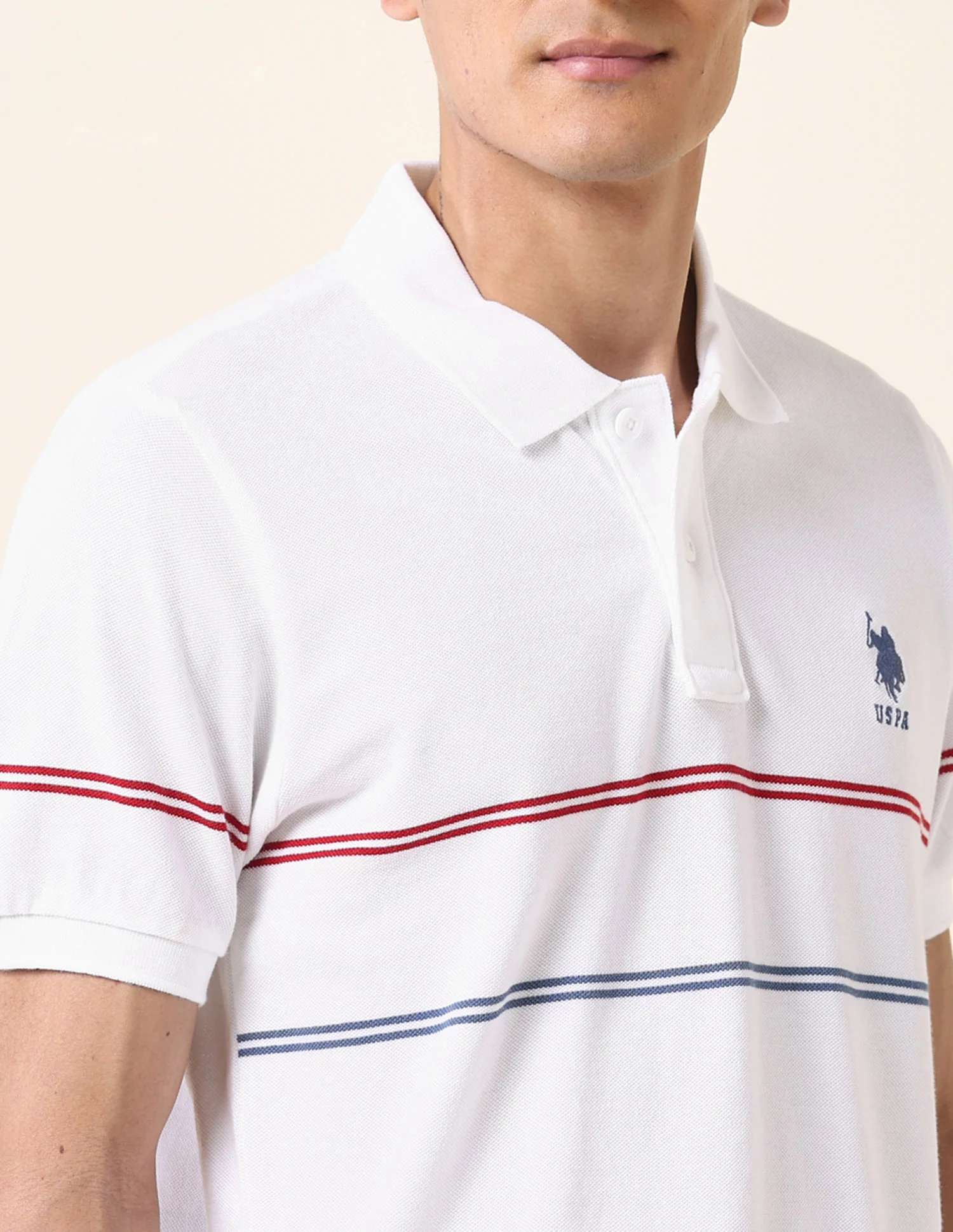 Horizontal Striped Classic Polo Shirt - Image 7