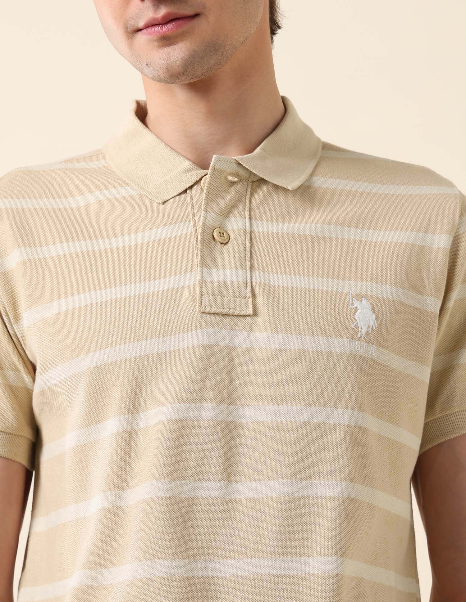 Horizontal Striped Classic Polo Shirt - Image 7
