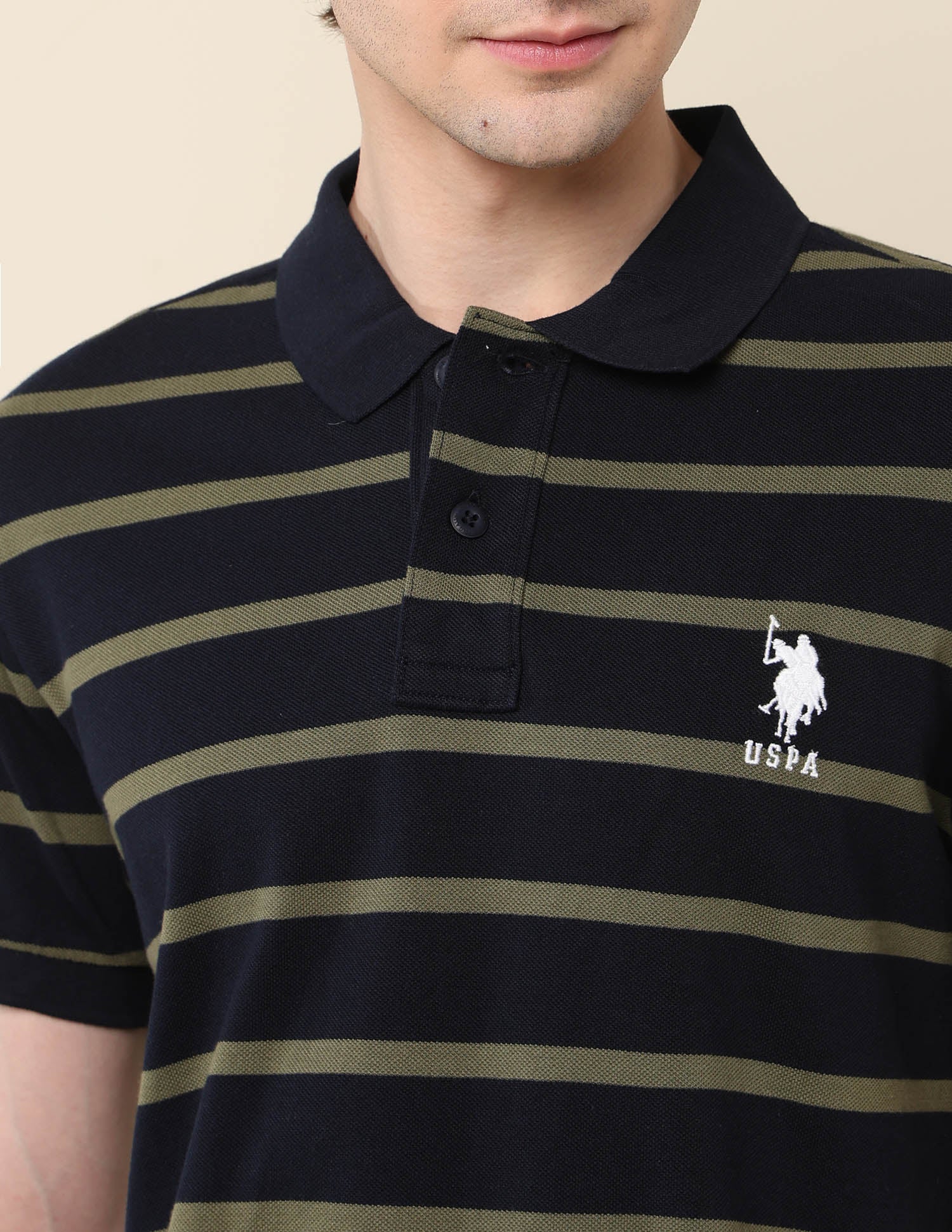 Horizontal Striped Classic Polo Shirt - Image 7