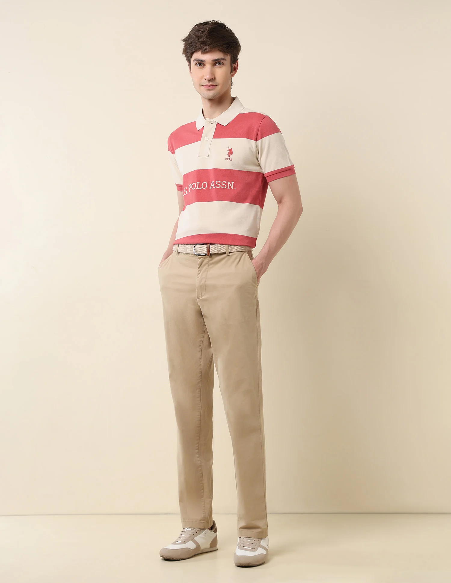 Horizontal Striped Classic Polo Shirt - Image 3