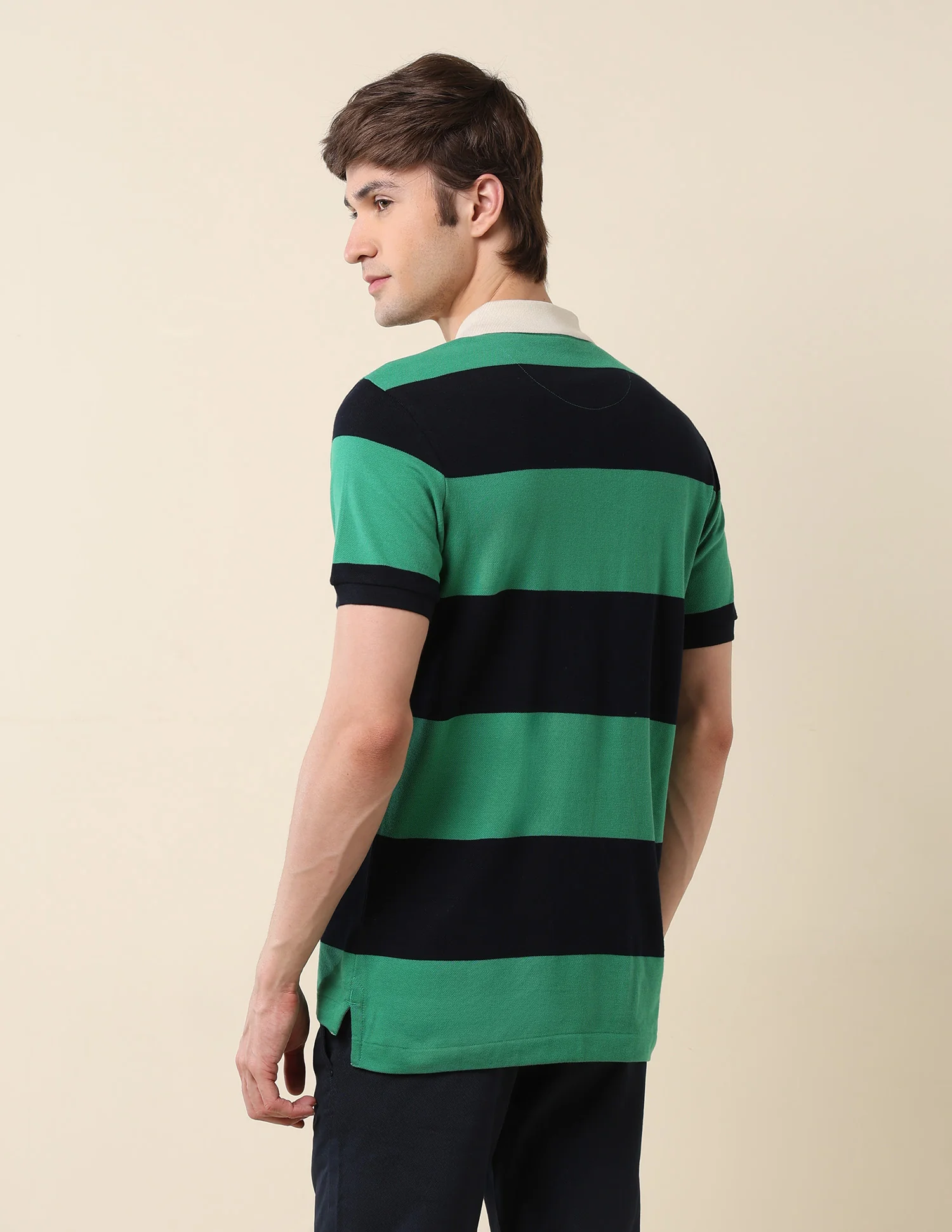 Horizontal Striped Classic Polo Shirt - Image 5