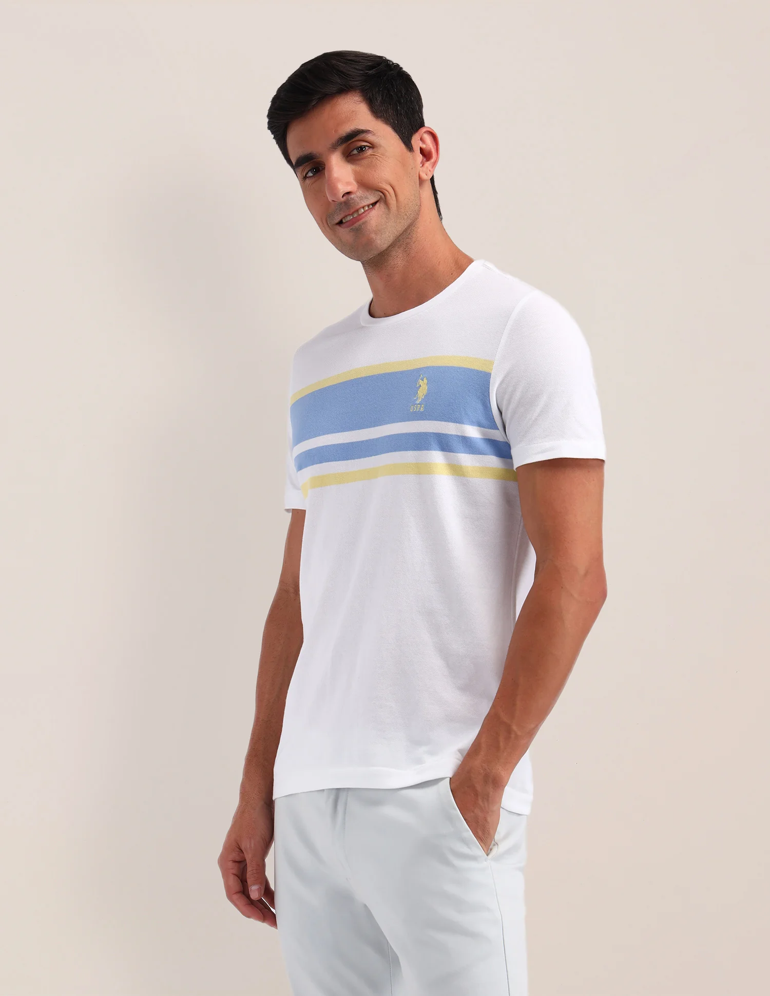 Horizontal Striped Cotton T-Shirt - Image 4