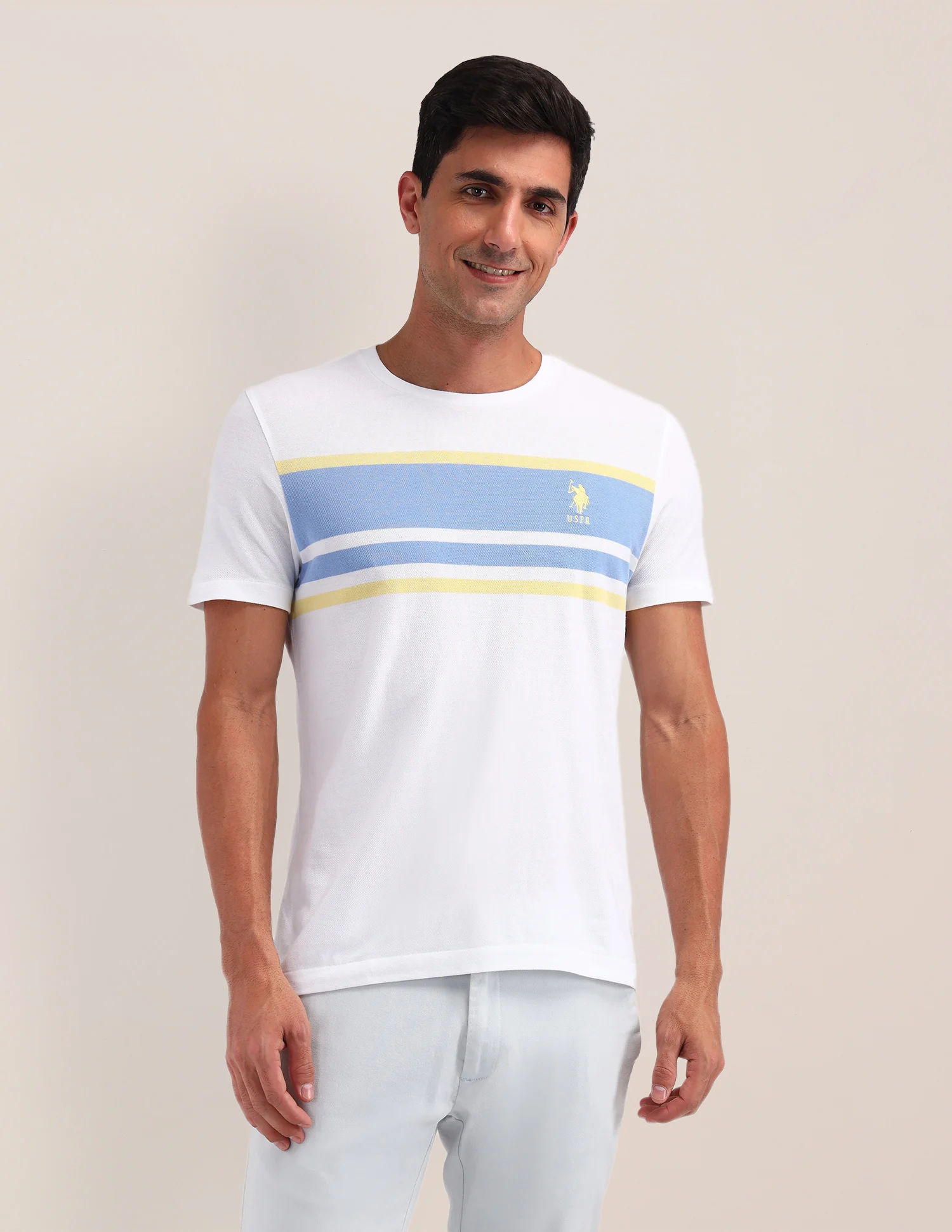Horizontal Striped Cotton T-Shirt - Image 6