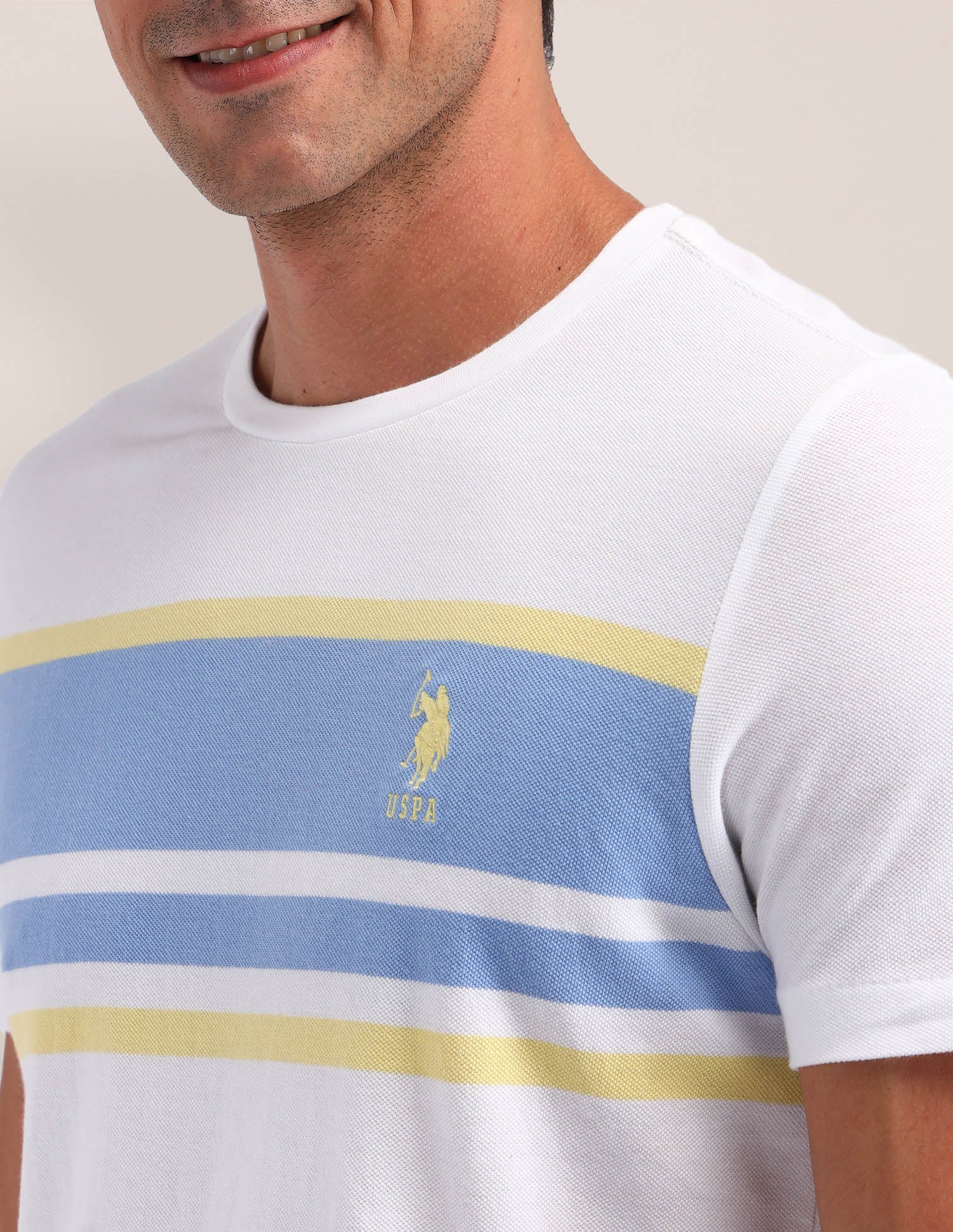 Horizontal Striped Cotton T-Shirt - Image 7