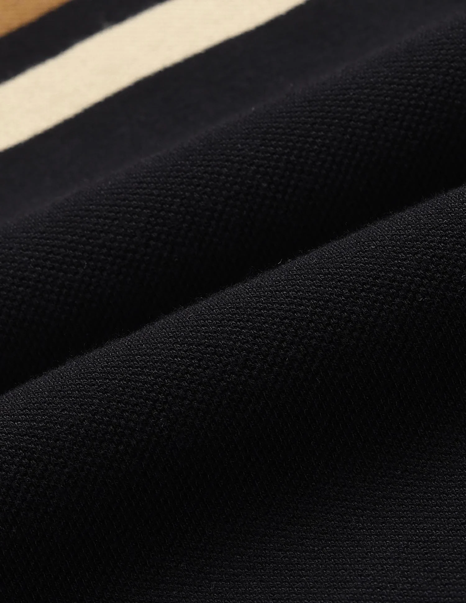 Horizontal Striped Modern Monochrome Polo Shirt - Image 2